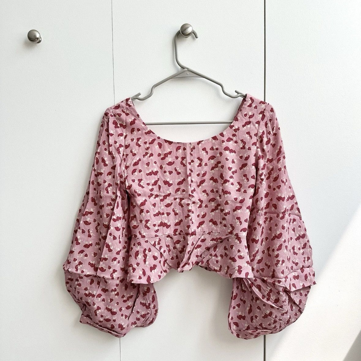 Staud Staud Gisele Mushroom Print Balloon Sleeve Top Size XS / US 0-2 / IT 36-38 - 10 Thumbnail