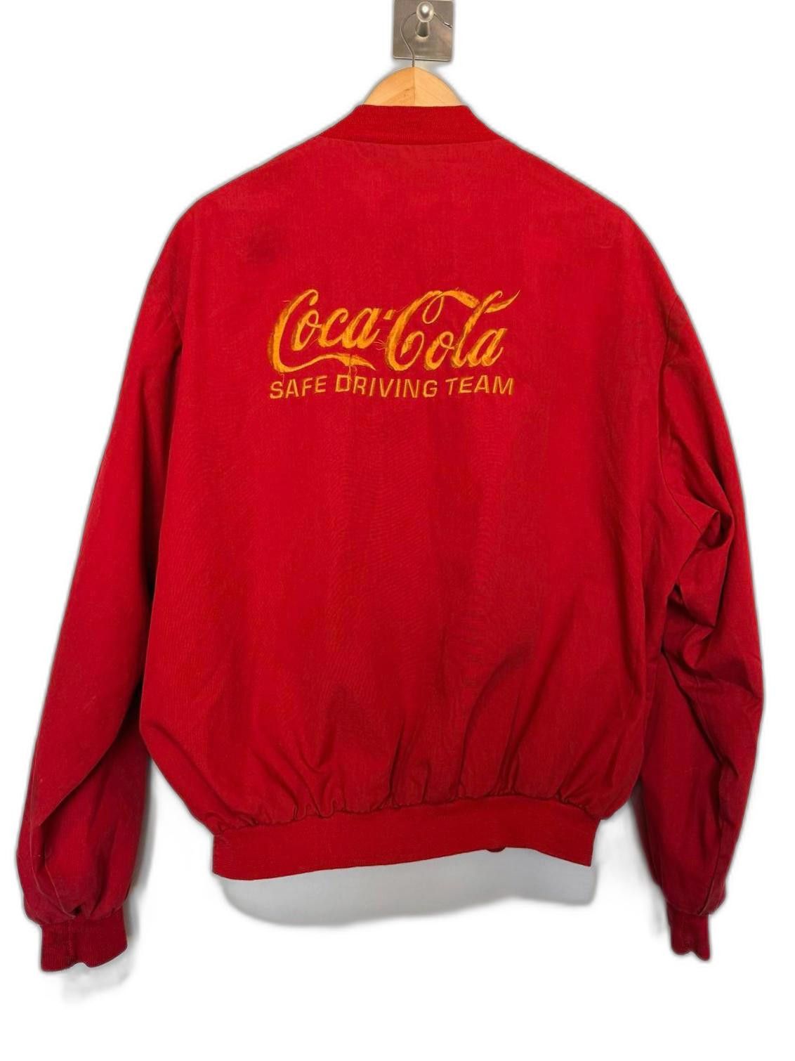 Coca Cola Vintage 90s Red Coca-Cola Safety Driver bomber Jacket Size US M / EU 48-50 / 2 - 1 Thumbnail