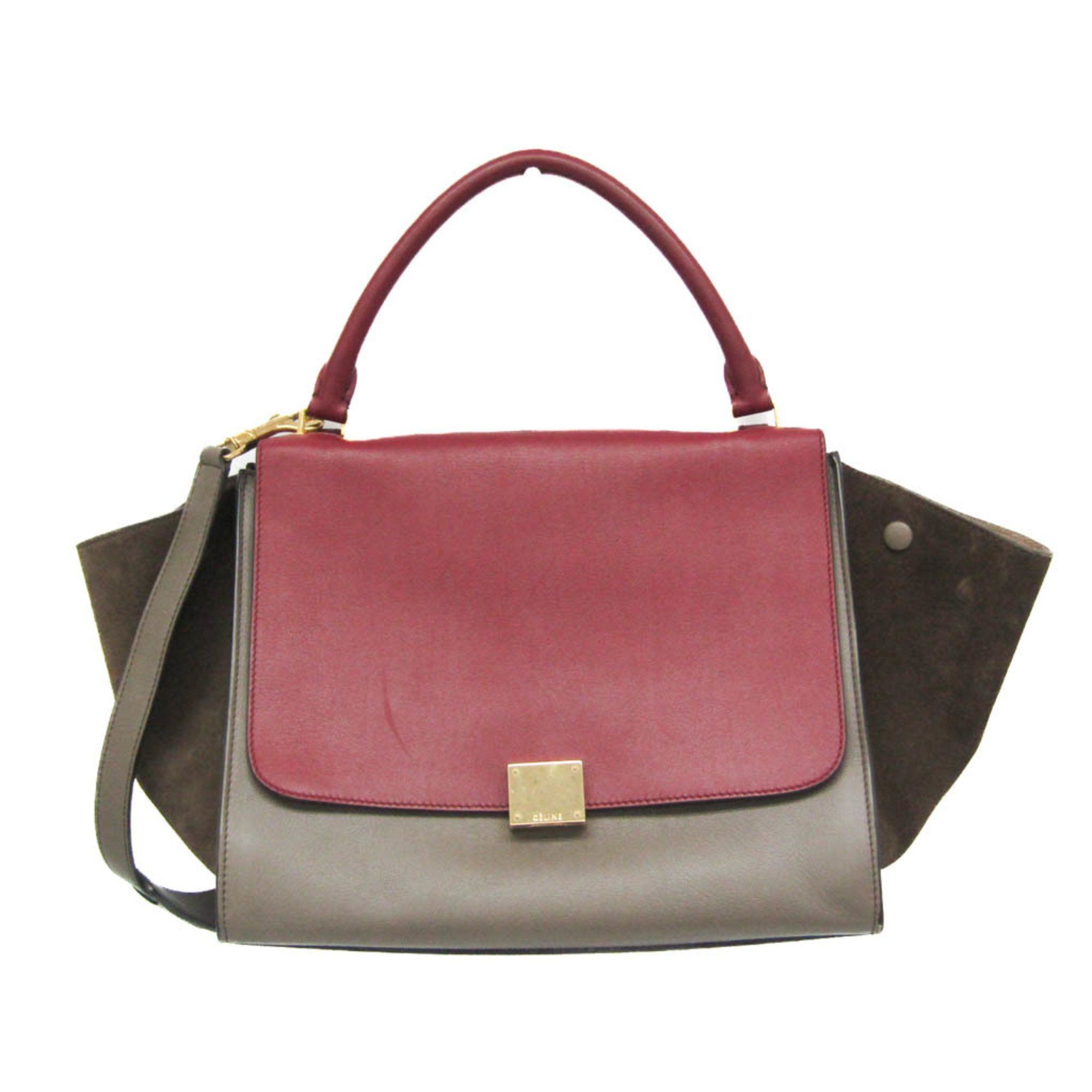 Celine Celine Trapeze Women's Leather,Suede Handbag,Shoulder Bag Brown,Gray,Red Color Size ONE SIZE - 1 Thumbnail