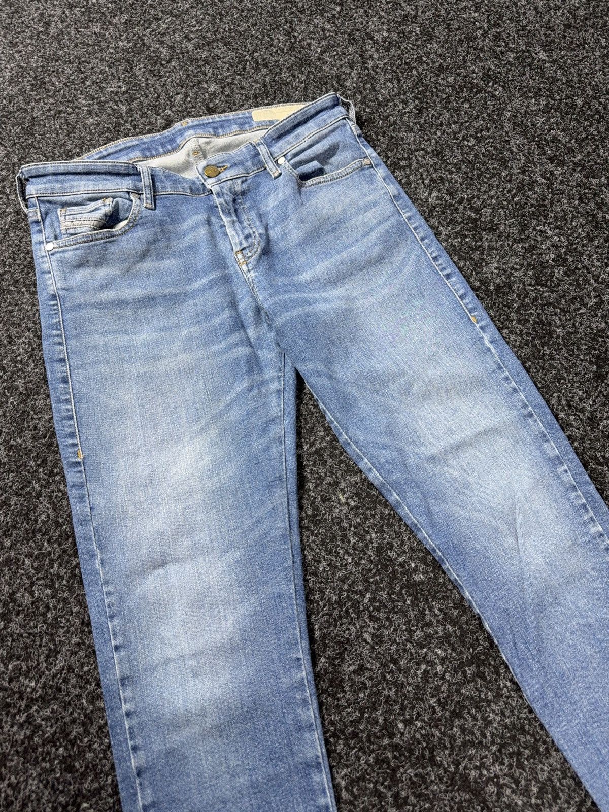 Diesel Luxury 00s Diesel Slandy-Zip Super Skinny Zip Jeans Punk Y2K Size 31" - 6 Thumbnail