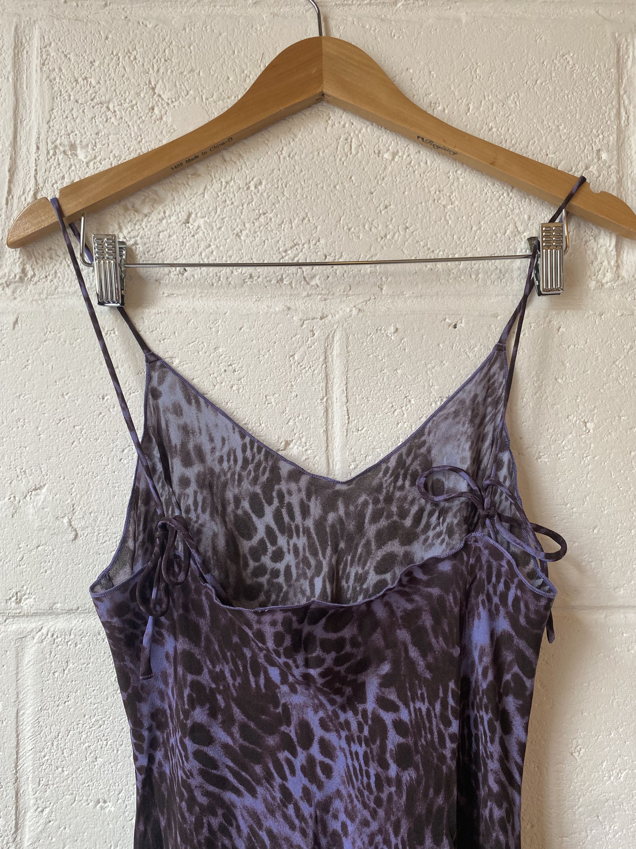 Realisation Par Réalisation 'The Penelope' Silk Purple Leopard Maxi Dress Size S / US 4 / IT 40 - 3 Thumbnail