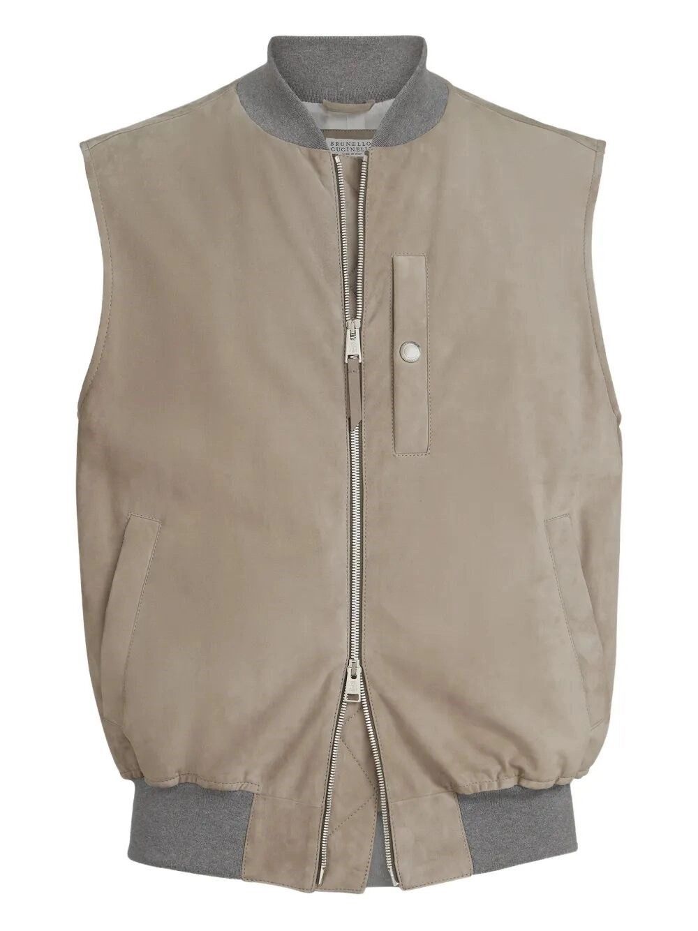 Brunello Cucinelli Sleeveless Leather Jacket Size US S / EU 44-46 / 1 - 1 Thumbnail