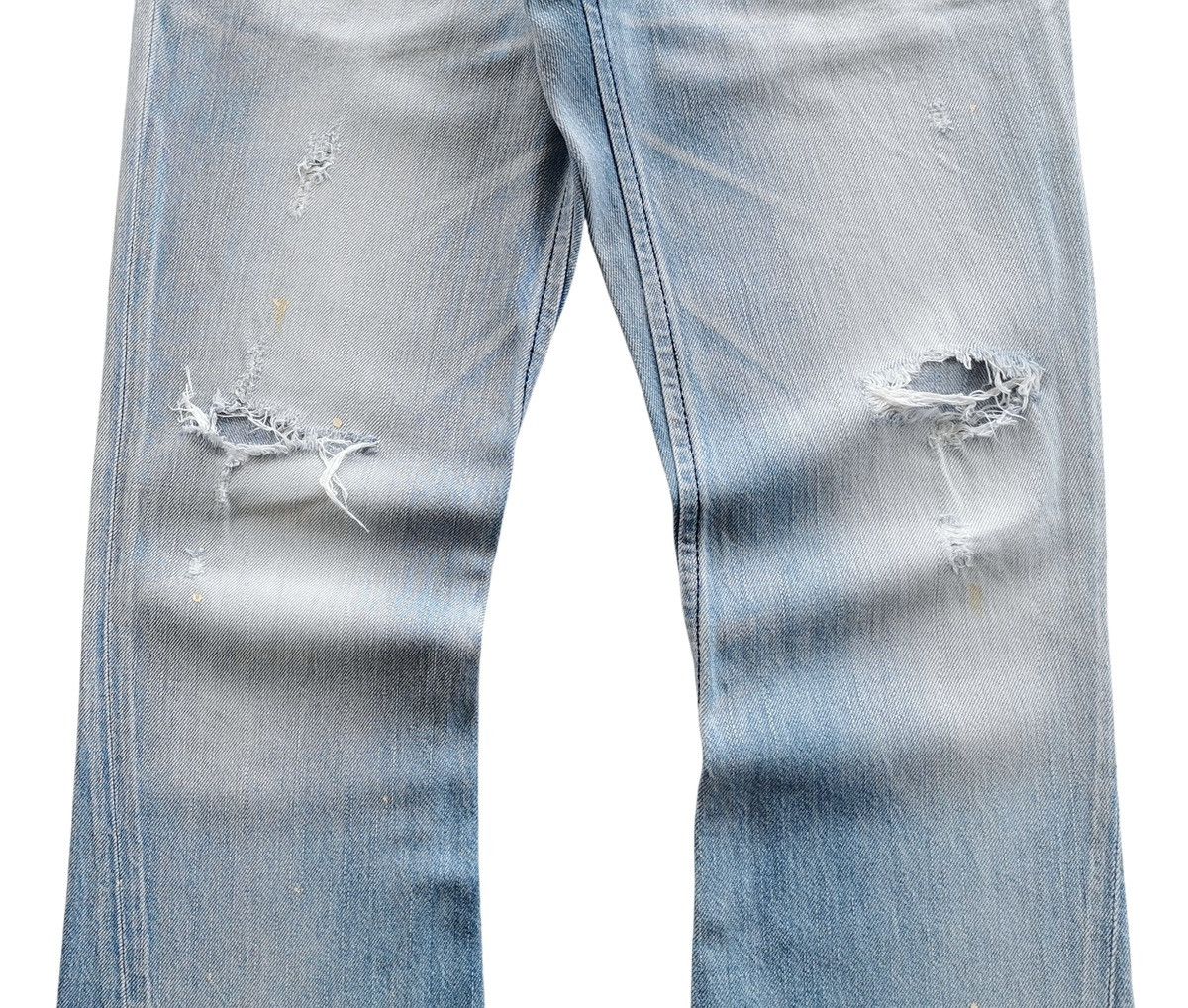 Edwin EDEdwin Blue Trip Distressed Flared Twisted Jeans Light Blue Size US 33 - 8 Thumbnail