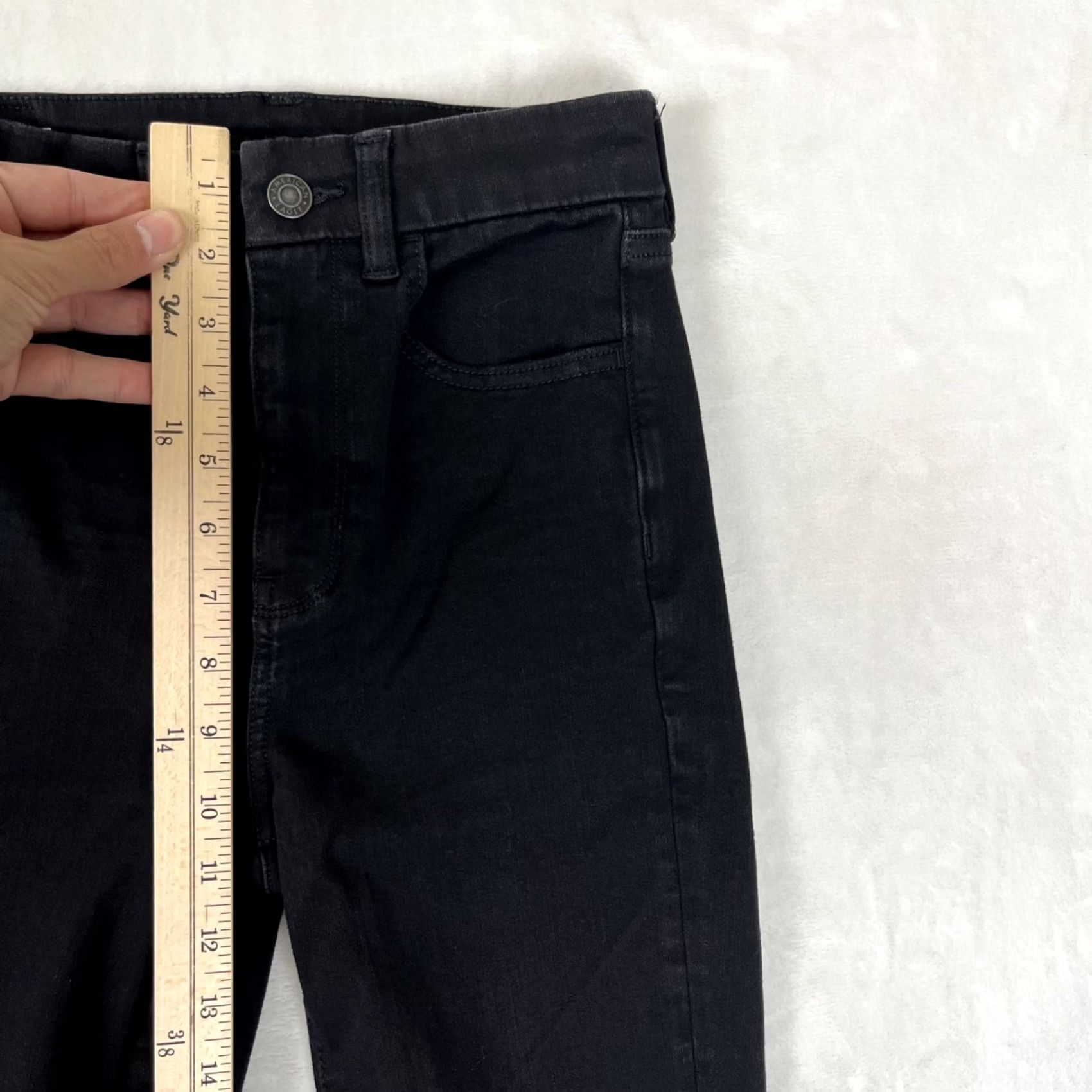 American Eagle Outfitters American Eagle Outfitters Jeans Women's 2 Short Black Curvy Super Hi-Rise Jegging / Jegging Size 26" / US 2 / IT 38 - 3 Thumbnail