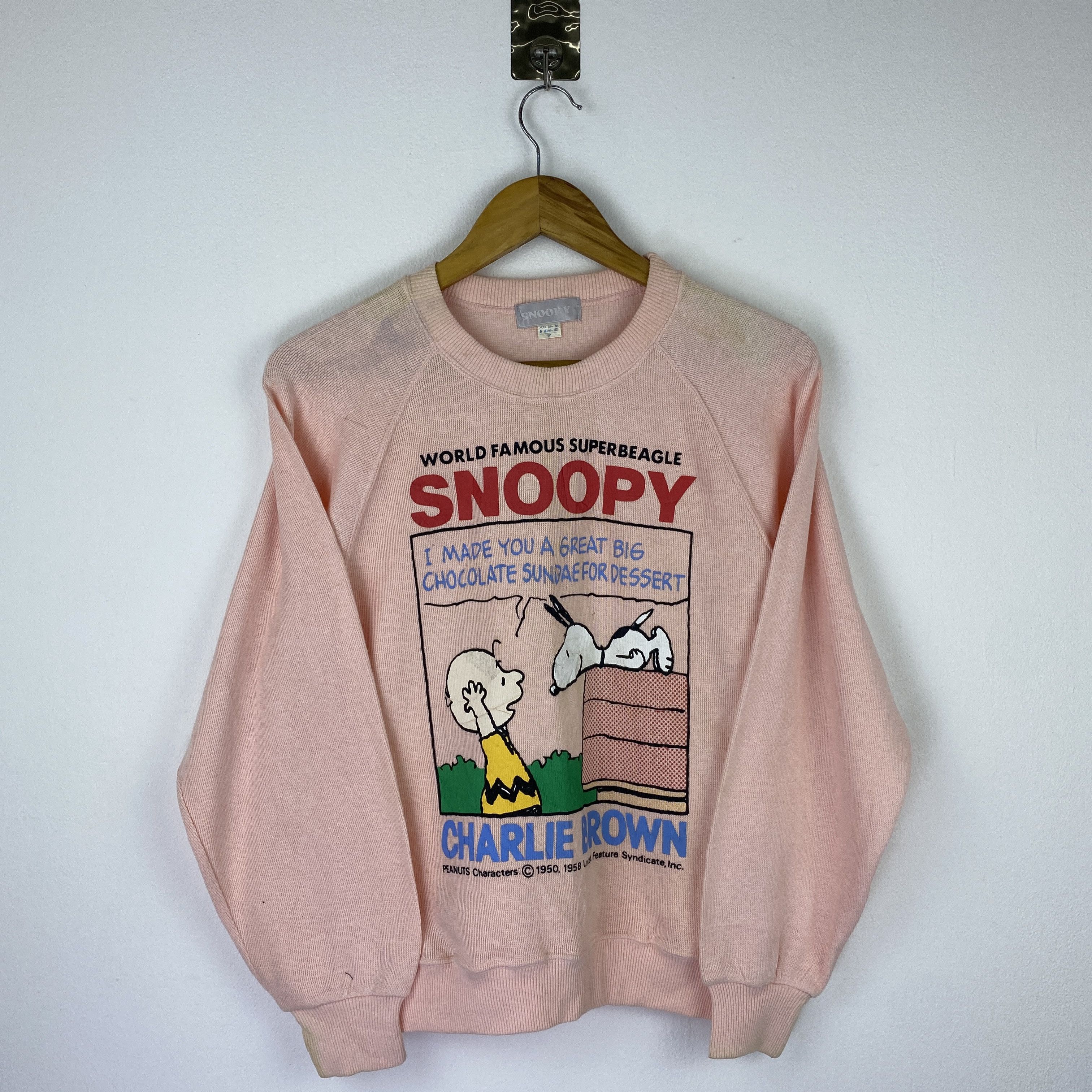 Peanuts Vintage Snoopy Printed Crewneck Sweatshirt SH0522 Size US S / EU 44-46 / 1 - 1 Thumbnail