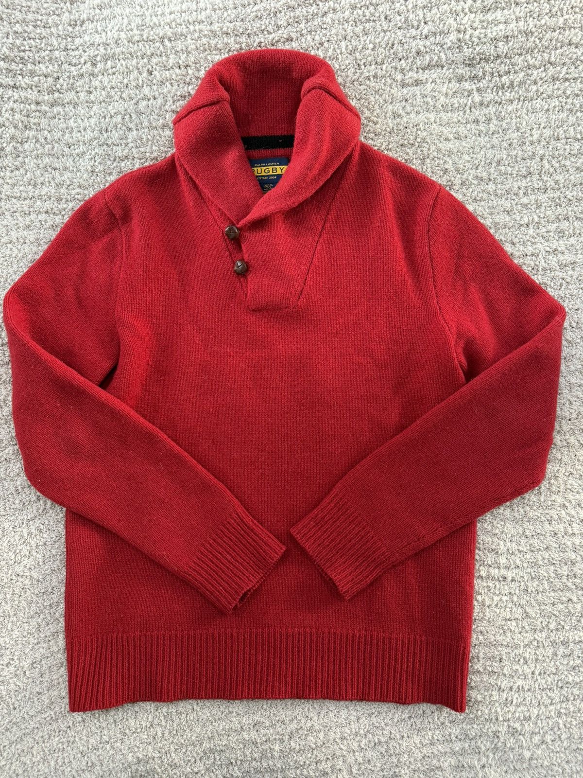 Rugby Ralph Lauren Ralph Lauren Rugby Shawl Collar Sweater - Red - Size M Size US M / EU 48-50 / 2 - 1 Thumbnail