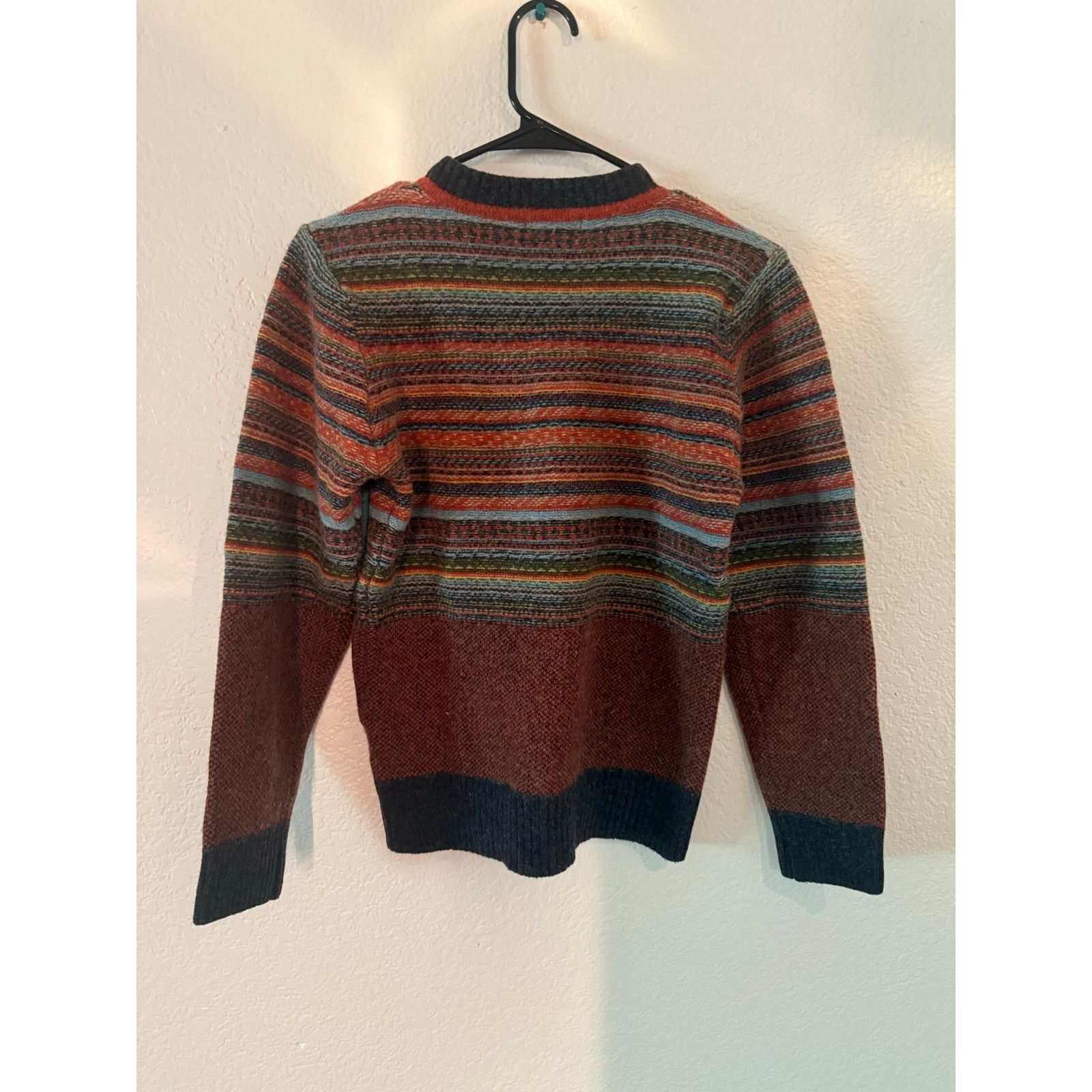 Japanese Brand 291295=HOMME Wool Blend Multicolor Striped Sweater Size US S / EU 44-46 / 1 - 5 Thumbnail