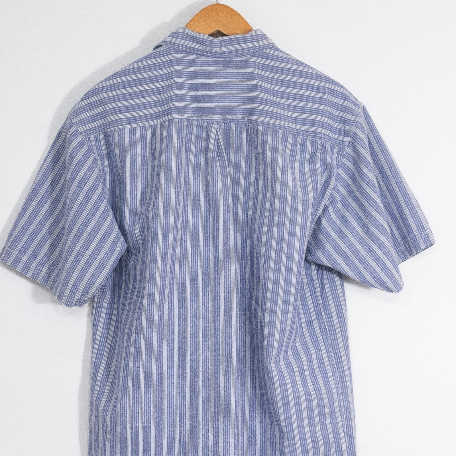 Vintage Vintage 90s Santana Denim Button Up Shirt Mens Small Striped Size US S / EU 44-46 / 1 - 7 Thumbnail