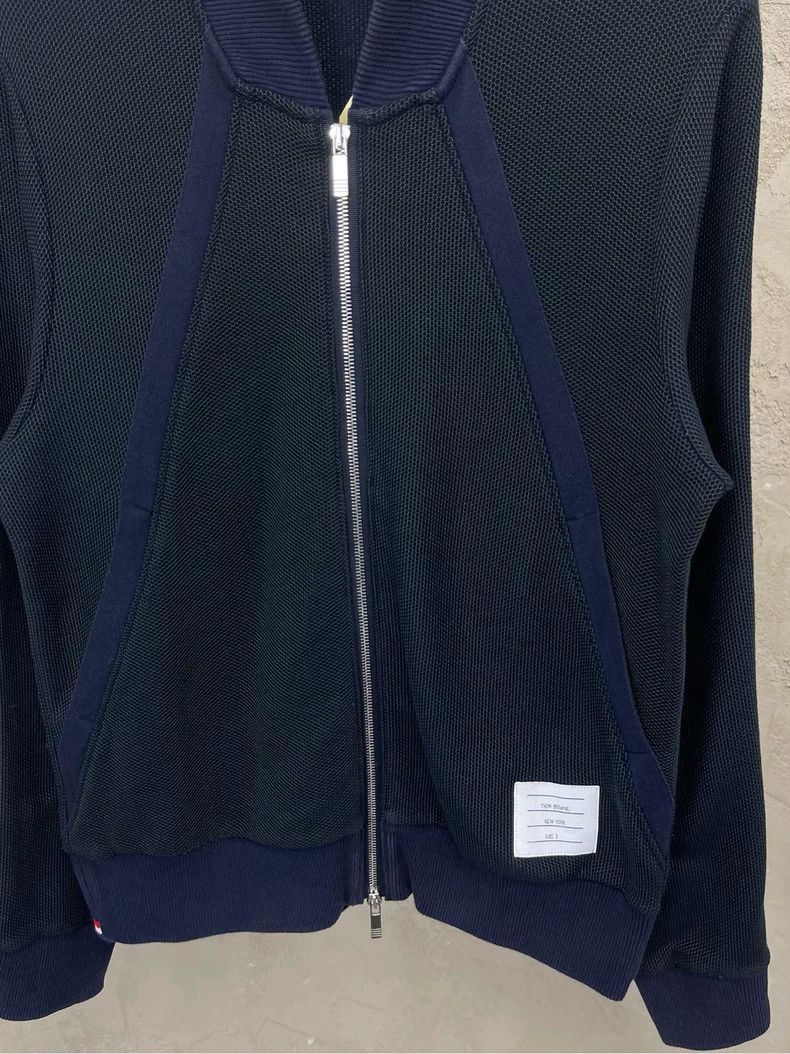 Thom Browne Thom browne Tibetan green oblique stripe zipper baseball ja Size US L / EU 52-54 / 3 - 4 Thumbnail