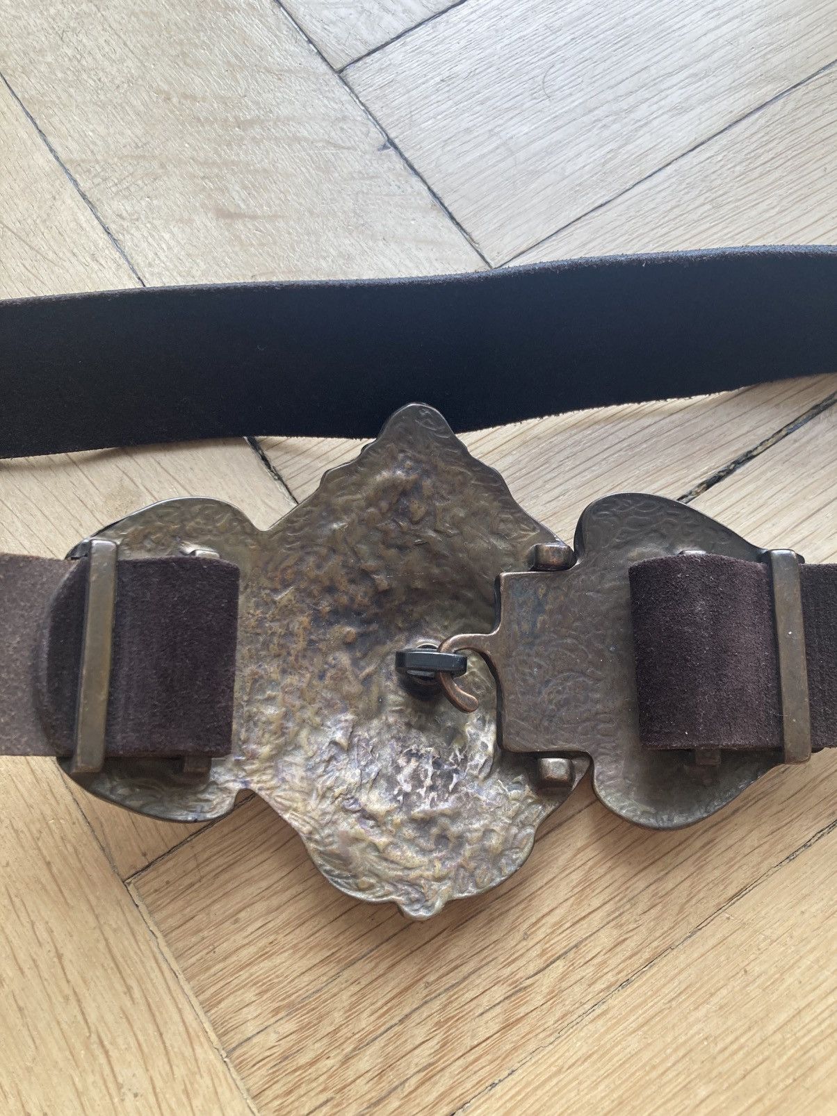 Hugo HUGO by HUGO BOSS runway suede boho belt with big buckle Size ONE SIZE - 9 Thumbnail