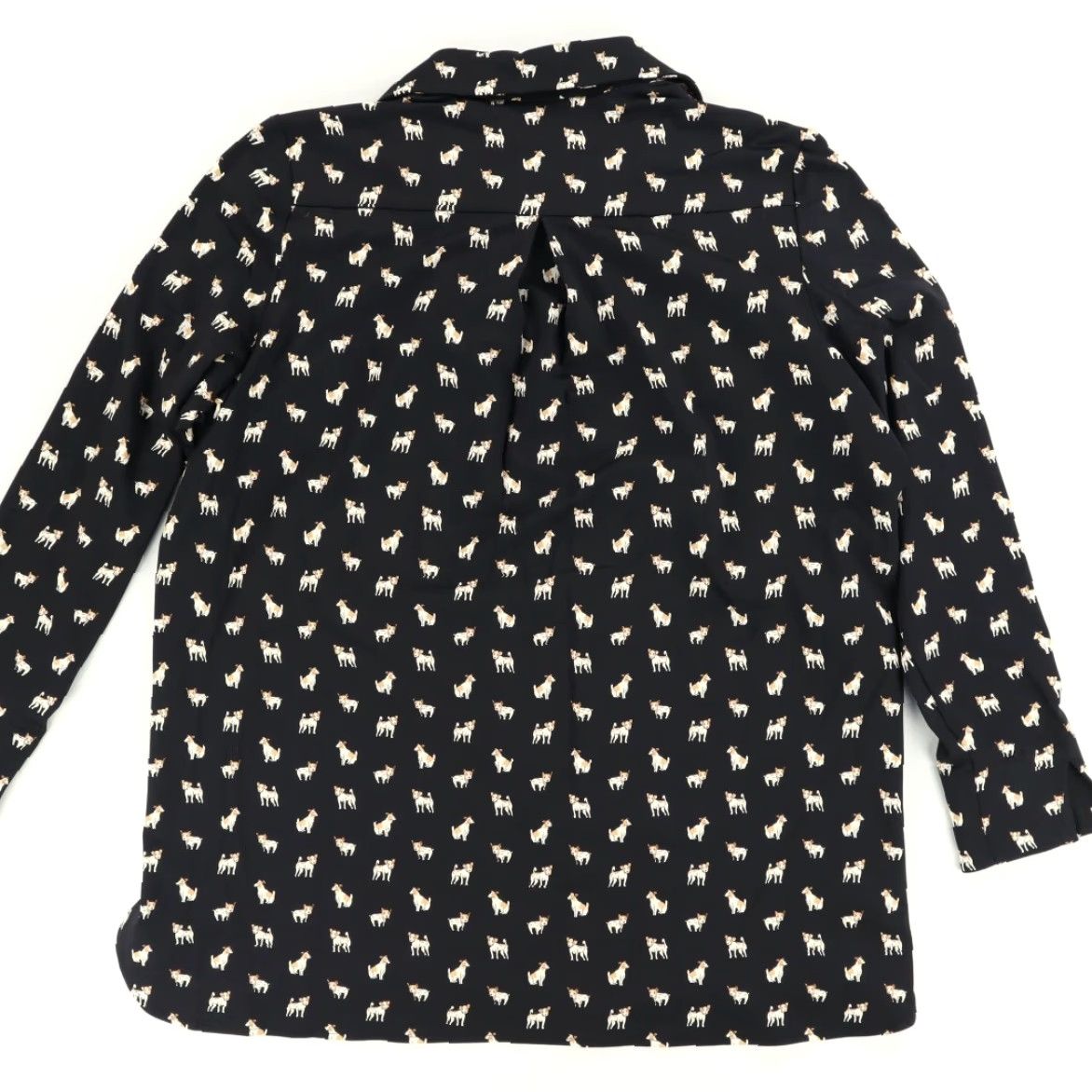 Vintage Jude Connally Jack Russell Terrier Hadley Stretch All Over Print Long Sleeve Shirt Black Women's XXL Size XXL / US 16-18 / IT 52-54 - 4 Thumbnail