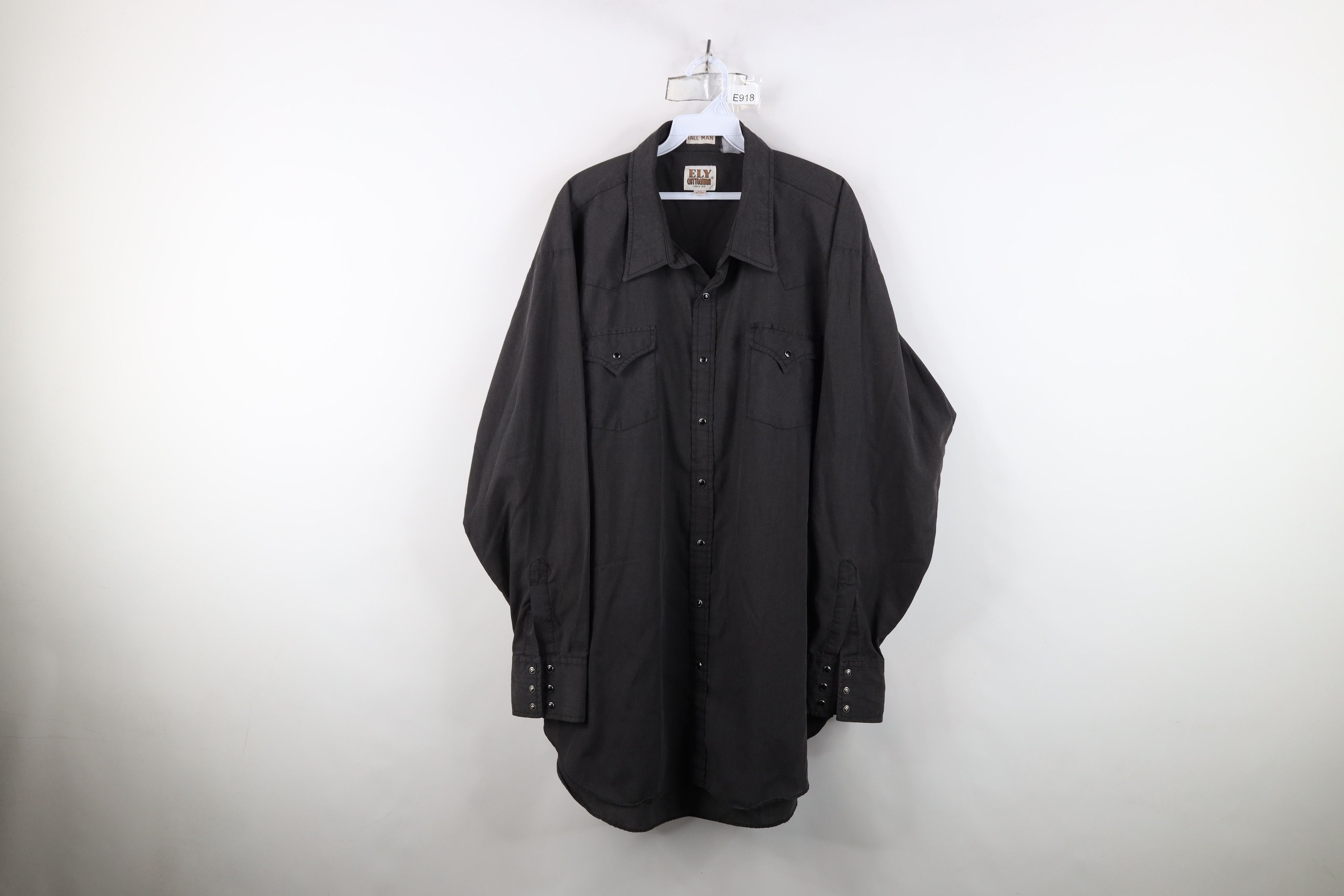 Vintage Vintage 70s Mens Faded Western Rodeo Snap Button Shirt Black Size US XL / EU 56 / 4 - 1 Thumbnail