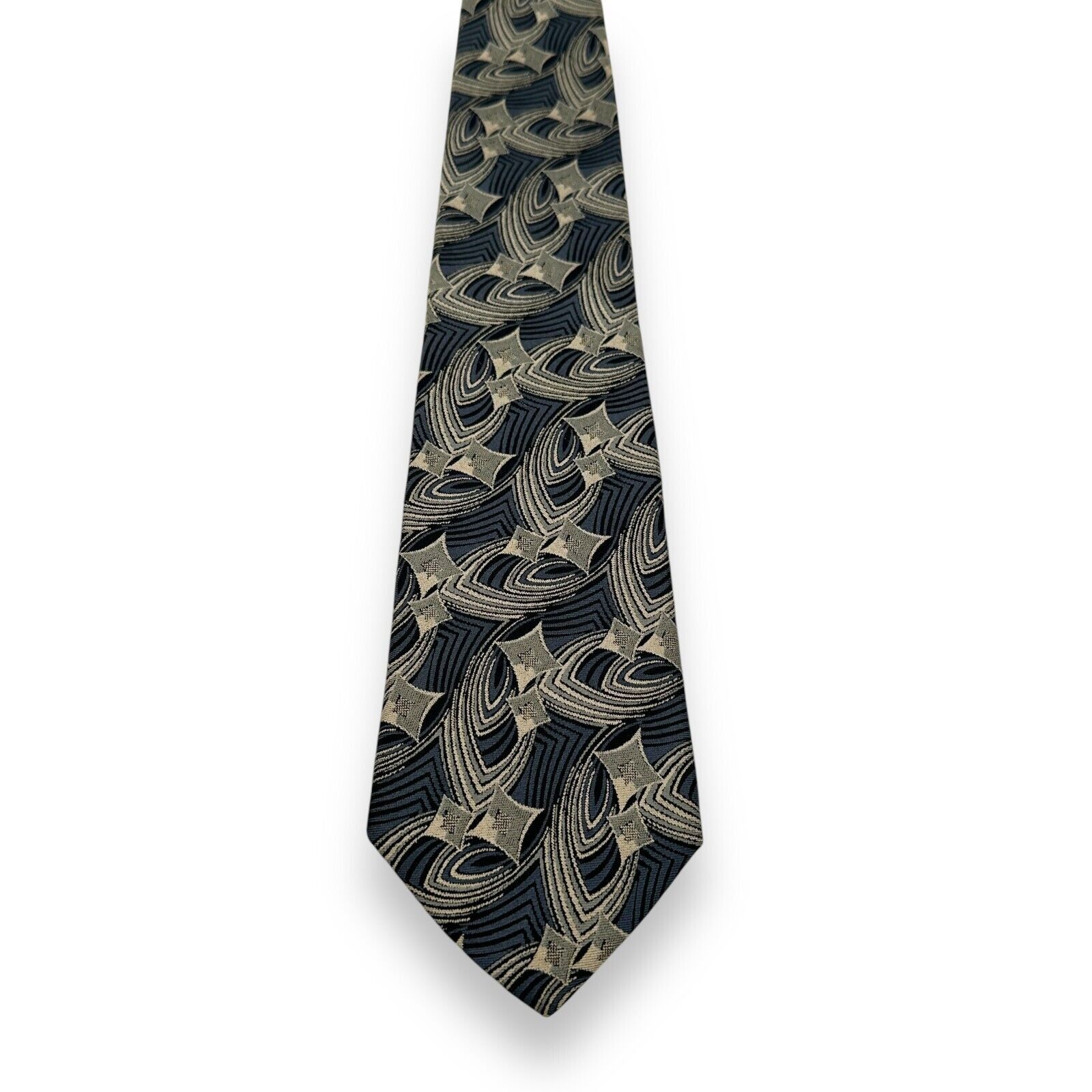 Fendi Fendi Neck Tie Men's One Size Blue Gray Beige 3.5” X 57” Size ONE SIZE - 1 Thumbnail