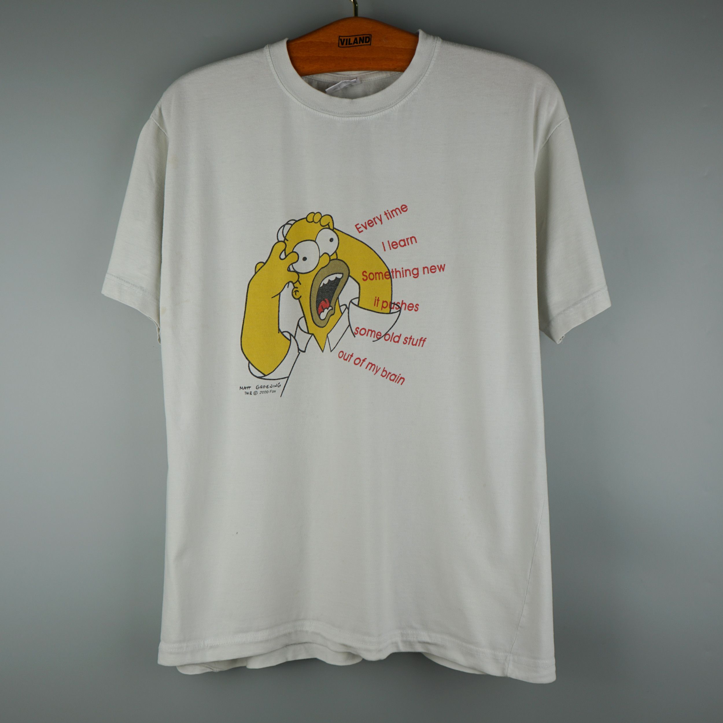 Cartoon Network × The Simpsons × Vintage 2000 Homer Simpson Brain T-Shirt Size US XL / EU 56 / 4 - 1 Thumbnail