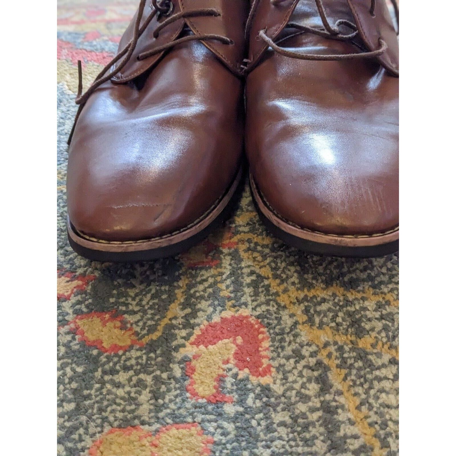 Other Men's Brown Derby Shoes Sz 46/12 Fashion Open Lace Style Size US 12 / EU 45 - 6 Thumbnail