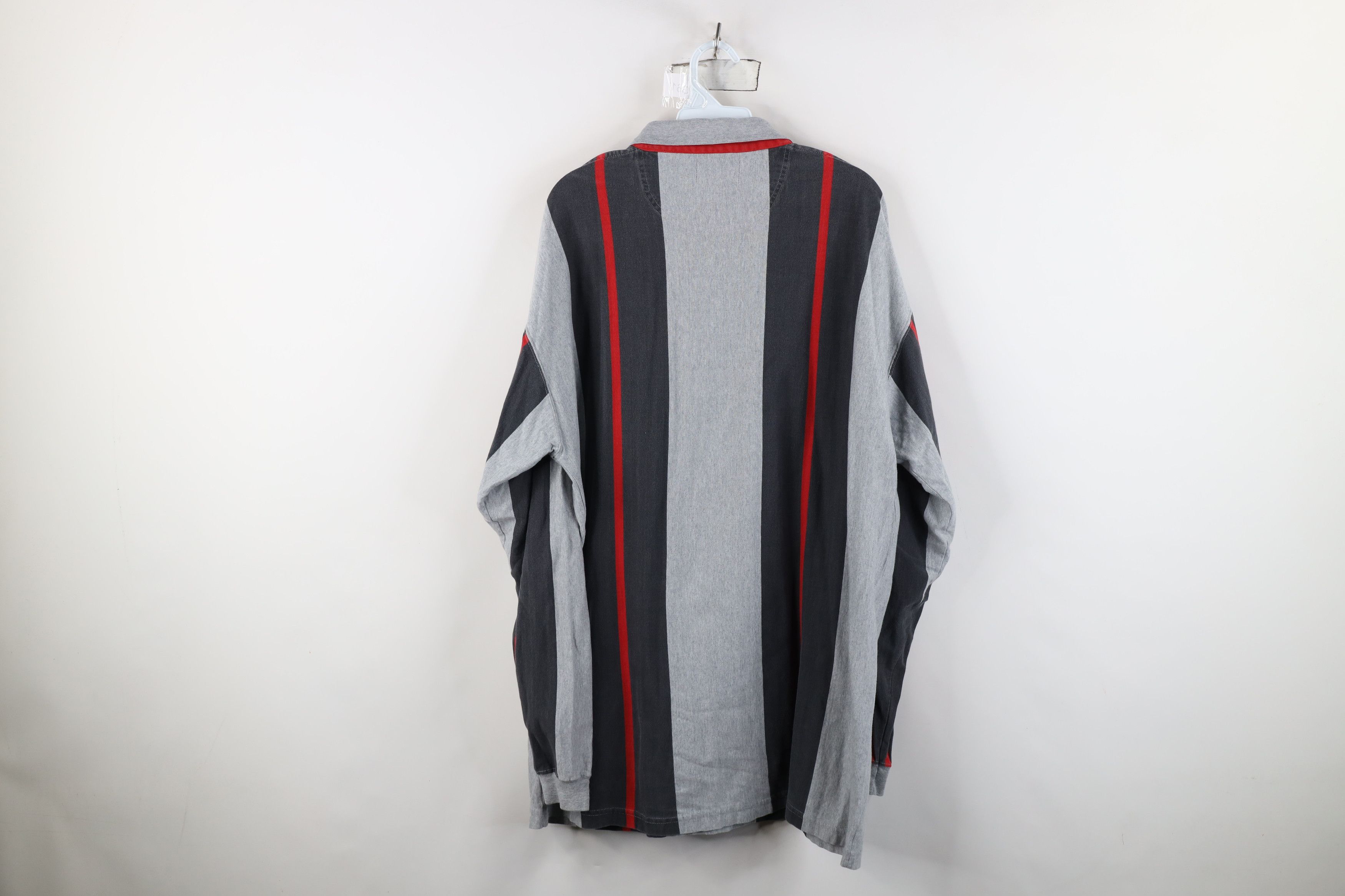 Vintage Vintage 90s Streetwear Long Sleeve Rugby Polo Shirt Gray Size US XL / EU 56 / 4 - 11 Thumbnail