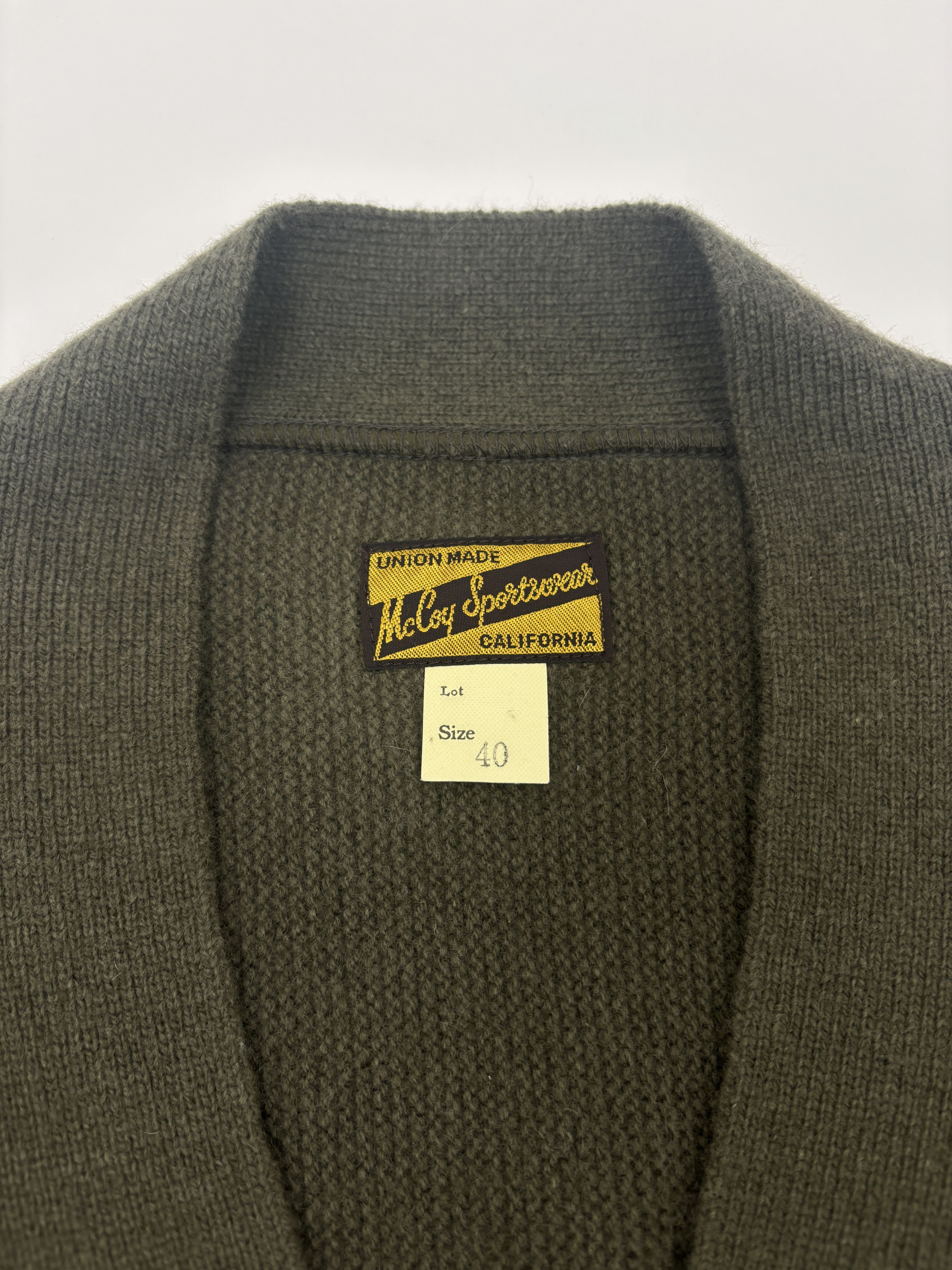 The Real McCoy's The Real McCoy’s Wool Cashmere Cardigan Olive Made in Japan Size US L / EU 52-54 / 3 - 6 Thumbnail