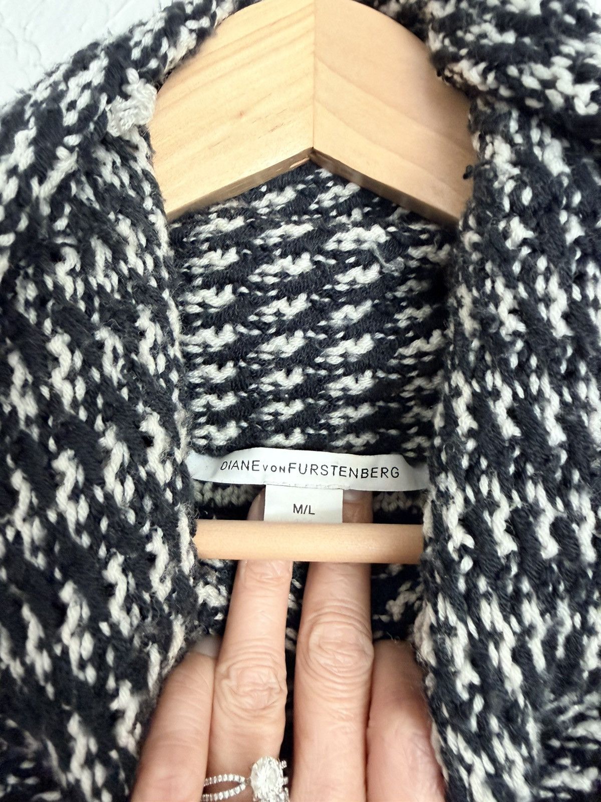 Diane von Furstenberg Diane Von Furstenberg Ahiga tweed turtleneck sweater M/L Size L / US 10 / IT 46 - 7 Thumbnail