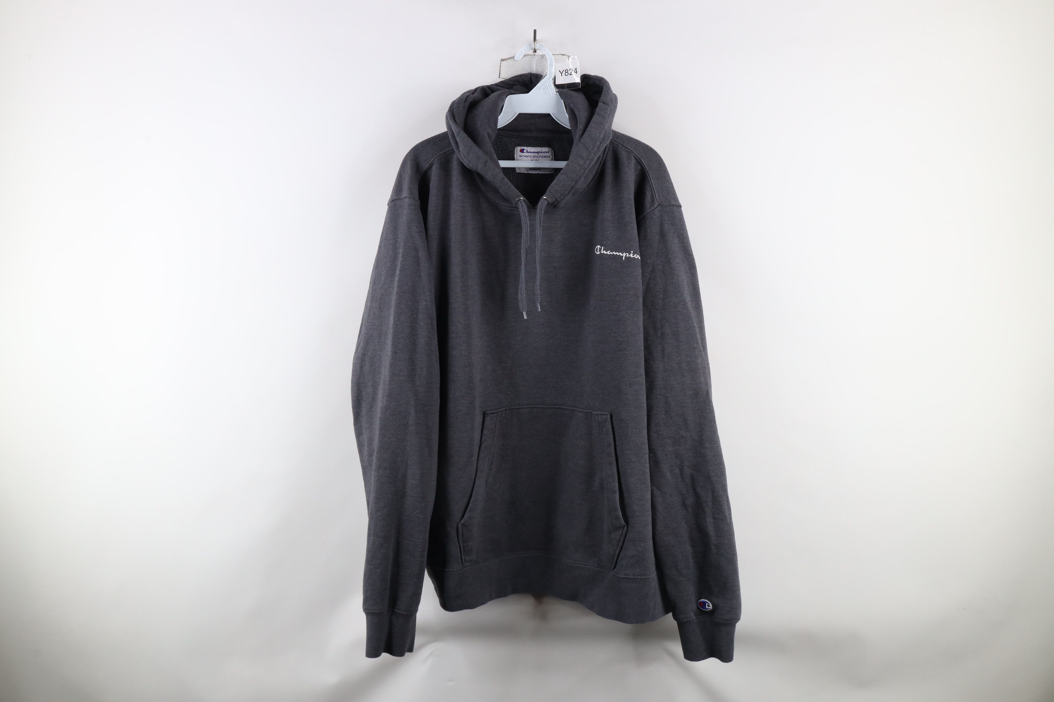 Champion × Vintage Vintage Champion Spell Out Hoodie Sweatshirt Heather Gray Size US XL / EU 56 / 4 - 1 Thumbnail