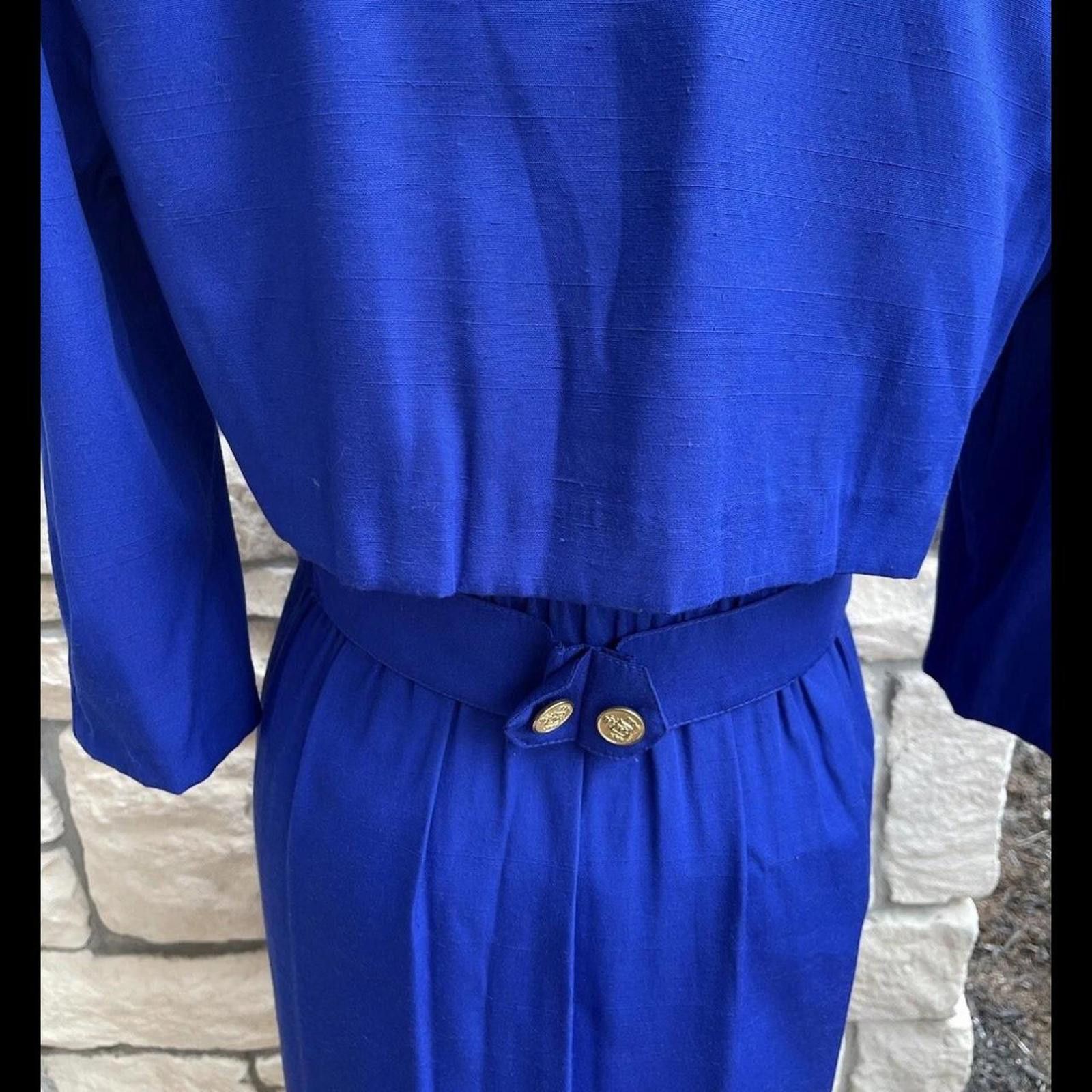 Other Blue vintage 80s dress and puffy sleeves dress #80sfashion Size S / US 4 / IT 40 - 3 Thumbnail