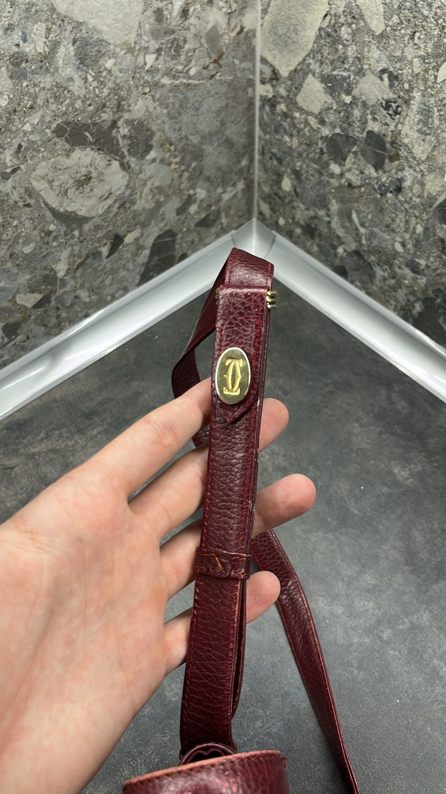 Cartier × Vintage Cartier burgundy Must de Cartier shoulder Size ONE SIZE - 15 Thumbnail