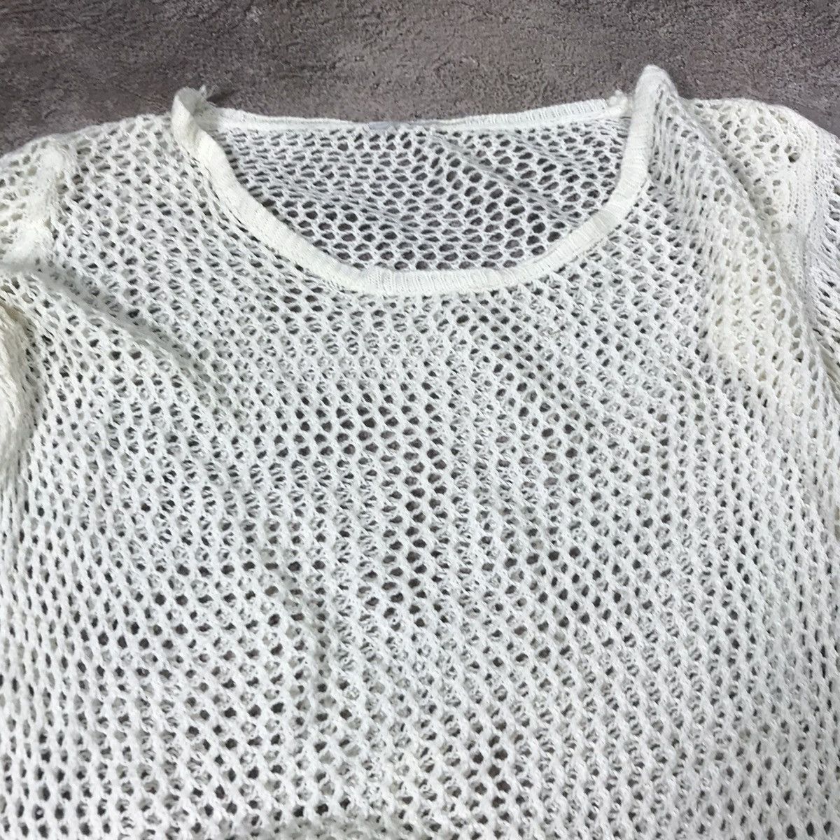 Vintage Vintage Y2K Oversized Mesh Longsleeve Cream Grunge Faded M Size M / US 6-8 / IT 42-44 - 2 Thumbnail