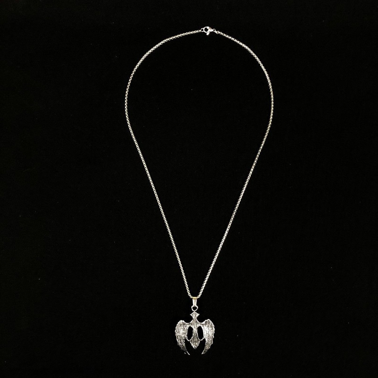 Jewelry Wings Cross Necklace Crystal Chain Punk Gothic Size ONE SIZE - 3 Thumbnail