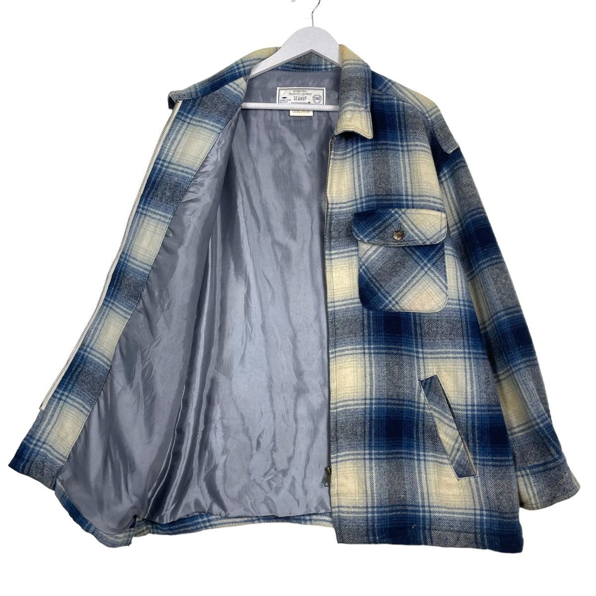 Japanese Brand × Vintage 💥SEAHOP WORKER SHADOW TARTAN WORKER JACKET Size US L / EU 52-54 / 3 - 7 Thumbnail