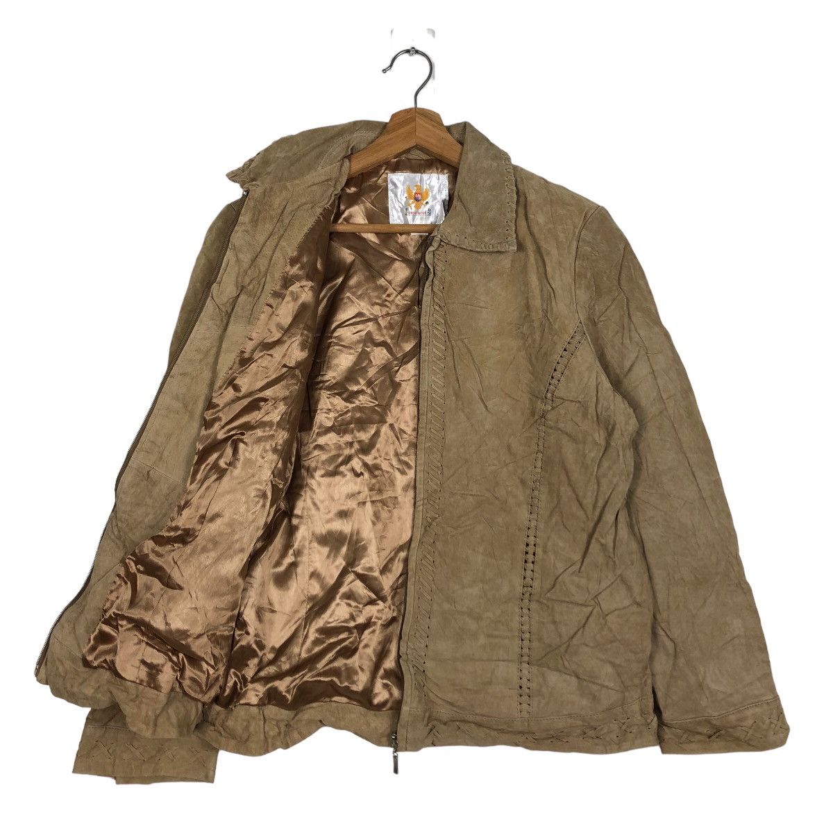 Genuine Leather 🔥Rare 90’s Leather Jacket Cowboy Design Ameri Design Japan Size US L / EU 52-54 / 3 - 9 Thumbnail