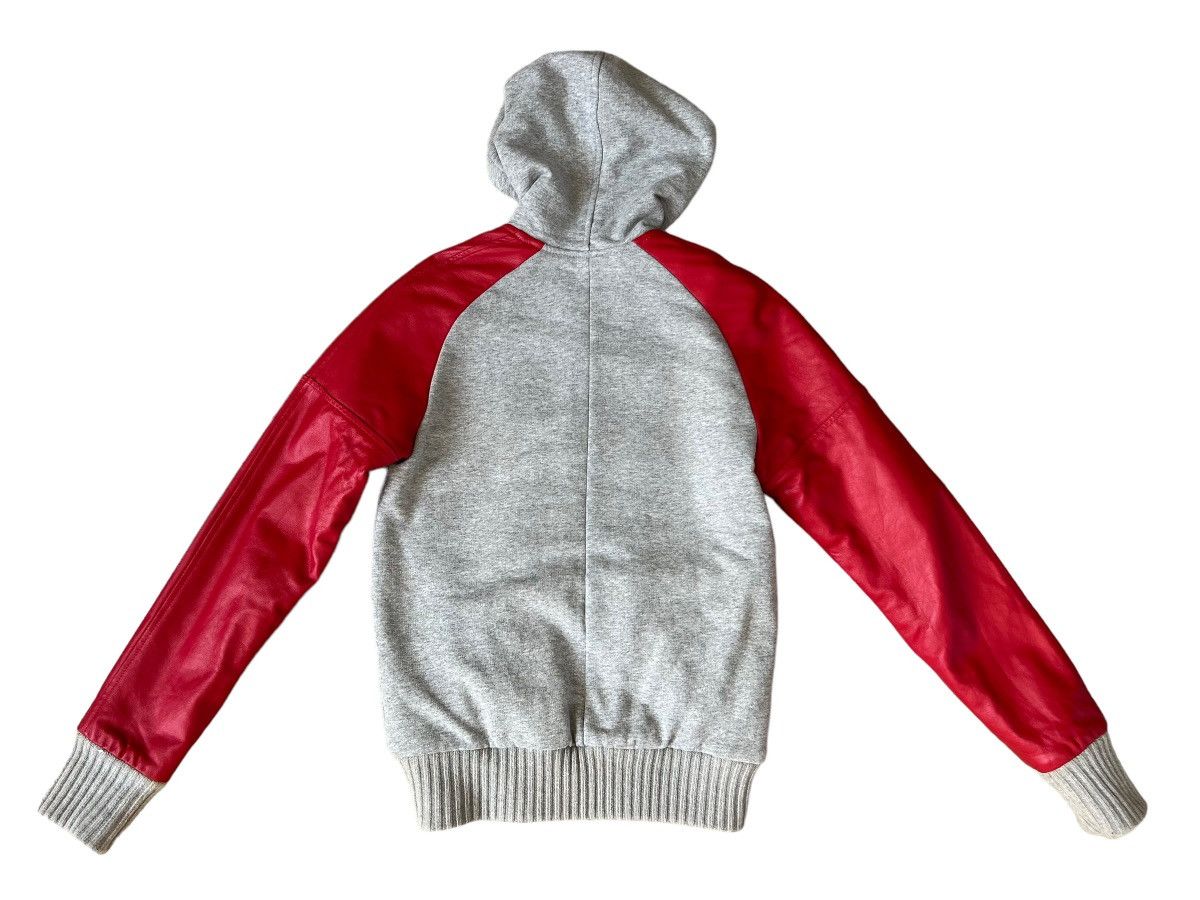 Other 15 1/2 Made in Italy Leather Sleeve Varsity Hoodie Jacket Size US S / EU 44-46 / 1 - 2 Thumbnail
