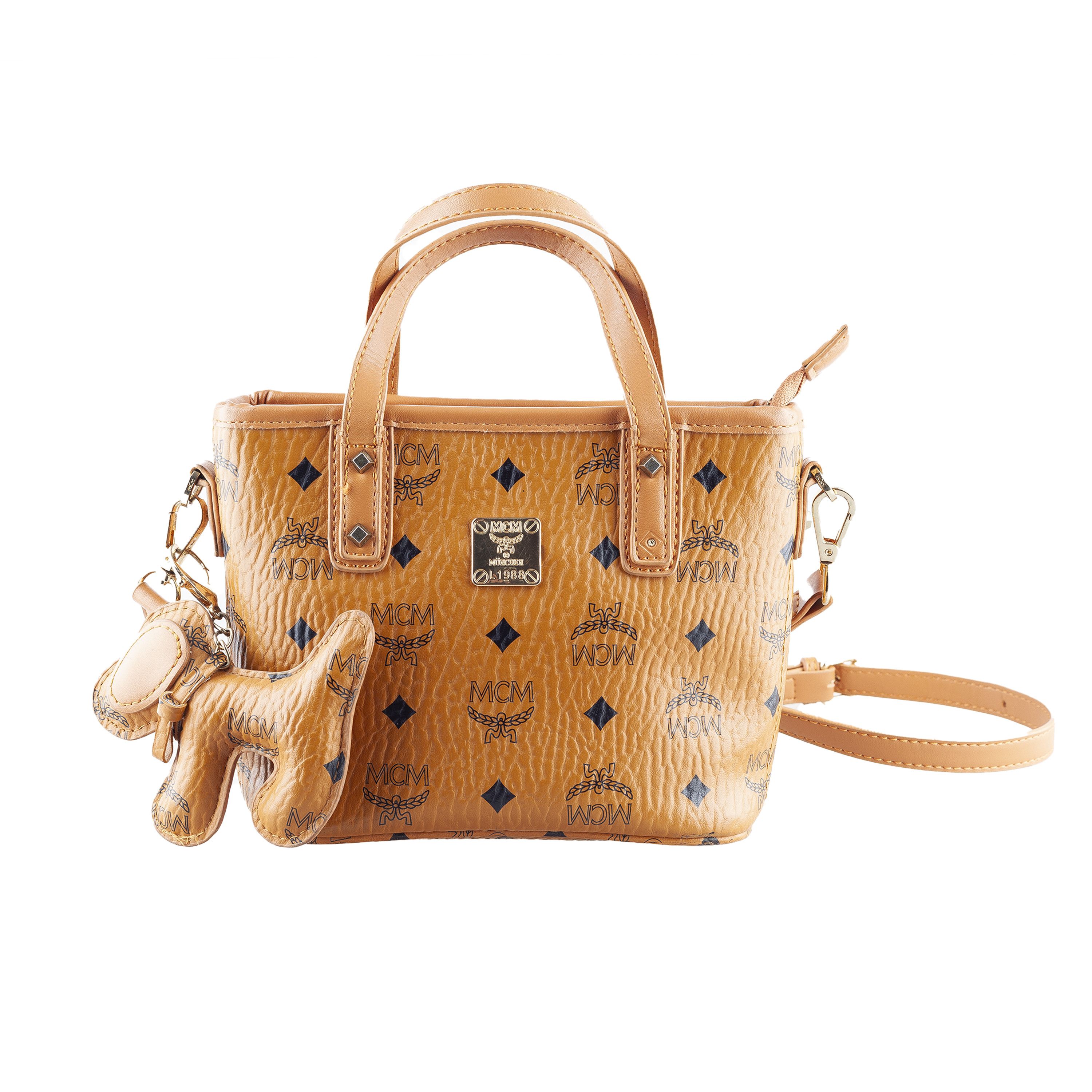 MCM MCM Mini Anya Crossbody Brown Monogram Charm Vintage Bag Size ONE SIZE - 1 Thumbnail