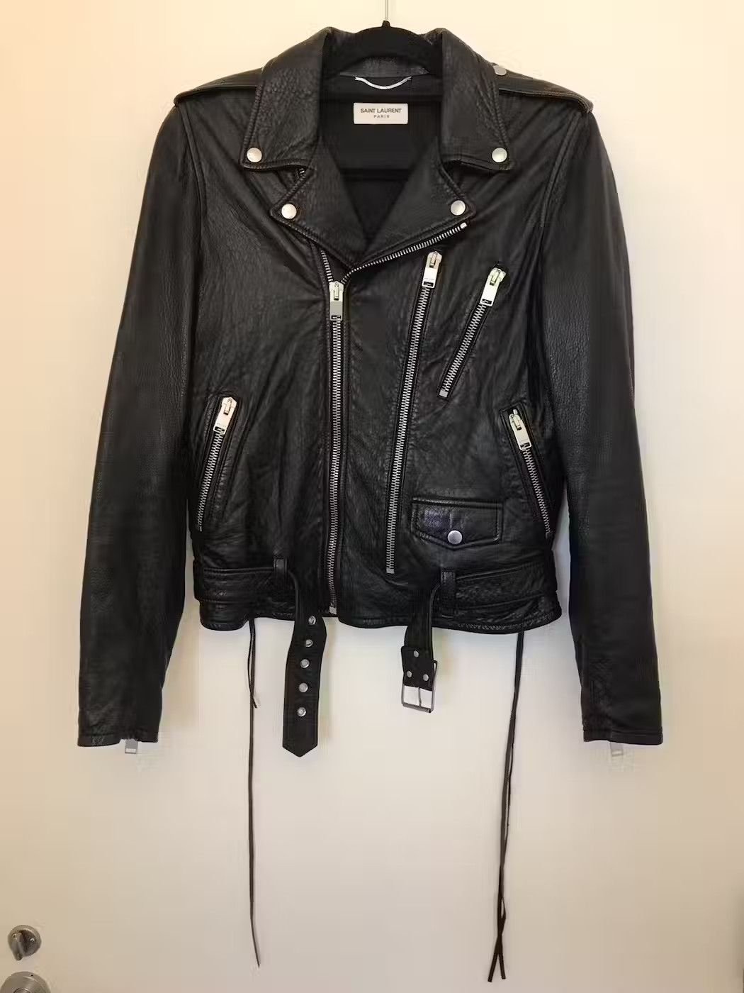 Saint Laurent Paris Saint Laurent Paris Blood Luster Leather Jacket Size US S / EU 44-46 / 1 - 2 Thumbnail