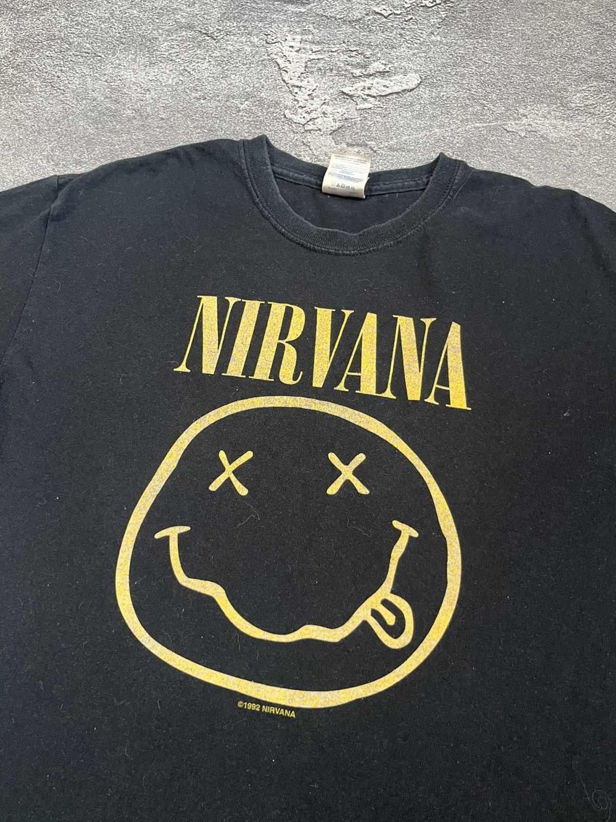 Band Tees Vintage Nirvana Smiley 1992 Reprint Shirt Size US M / EU 48-50 / 2 - 2 Thumbnail