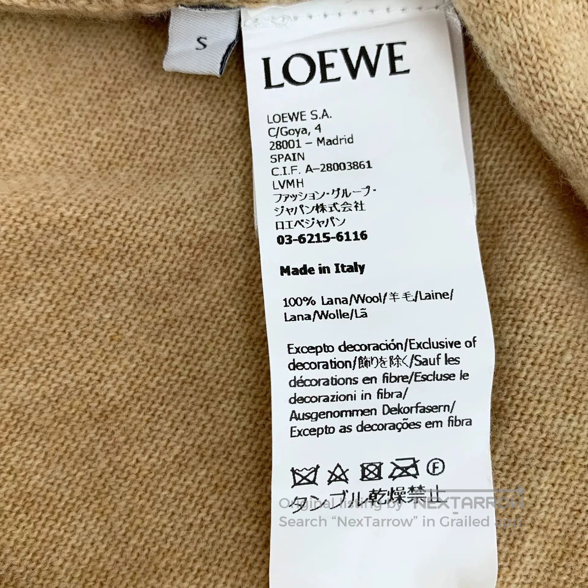 Loewe Loewe Brown Logo Backless Wool Sweater S. Size US S / EU 44-46 / 1 - 7 Thumbnail