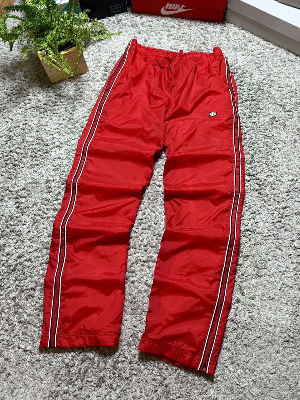 Nike 00s Nike TN Vintage Drill Double Swoosh Logo Retro Pants Y2K Size US 32 / EU 48 - 2 Thumbnail