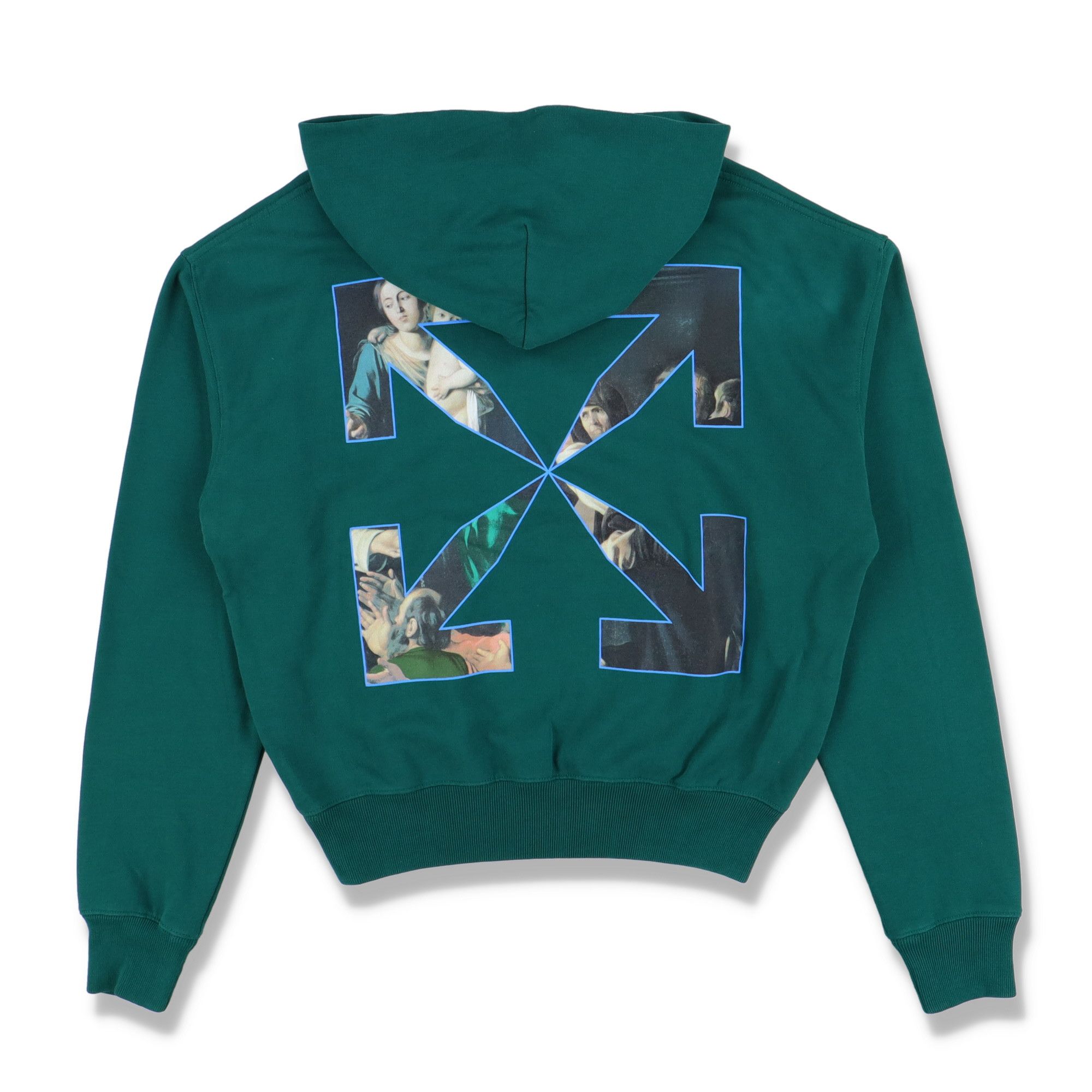 Off-White Green Caravaggio Arrows Oversized Hoodie Size XS / US 0-2 / IT 36-38 - 1 Thumbnail