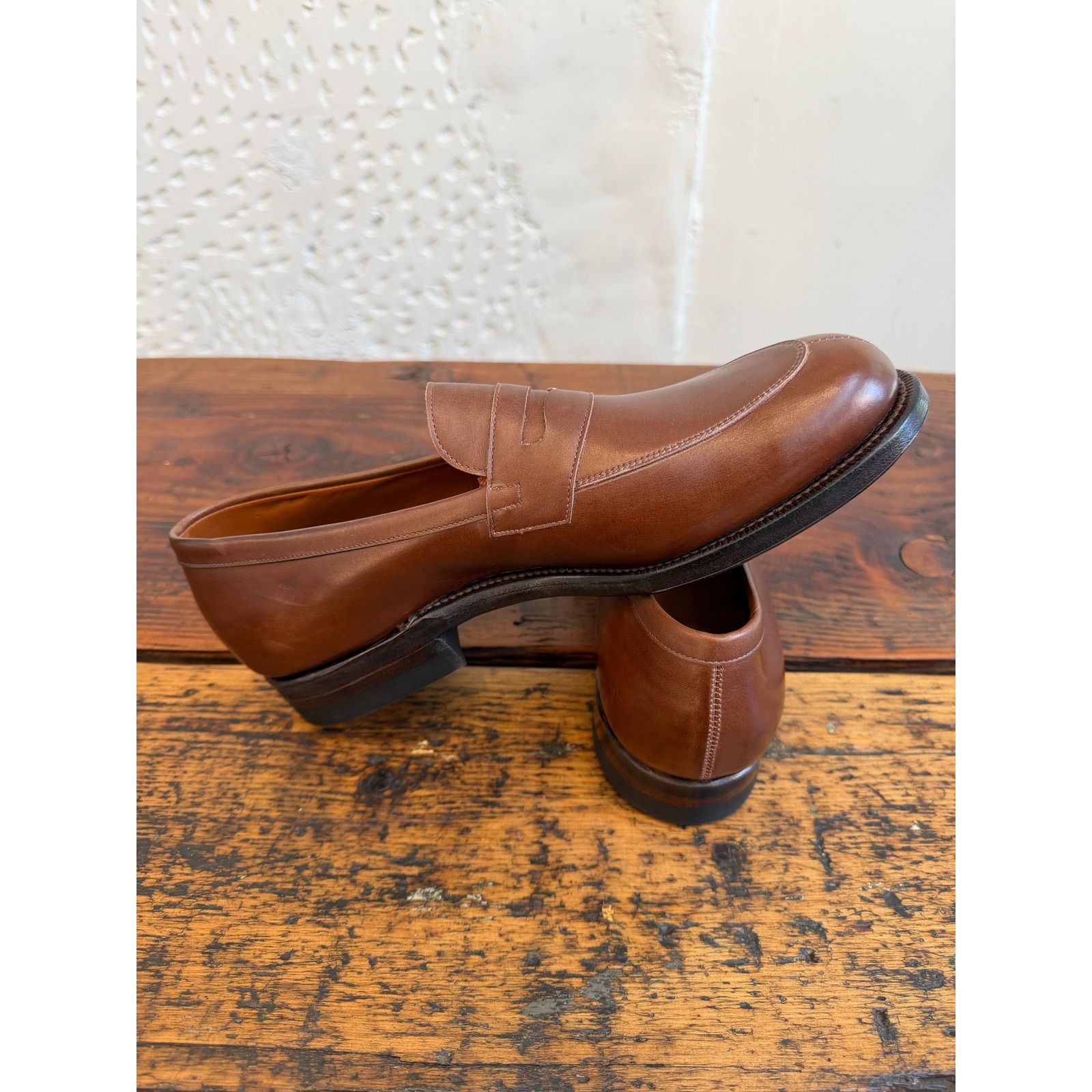 Viberg Viberg 1905 Brown Calf Leather Bristol Loafers Size US 9.5 / EU 42-43 - 4 Thumbnail