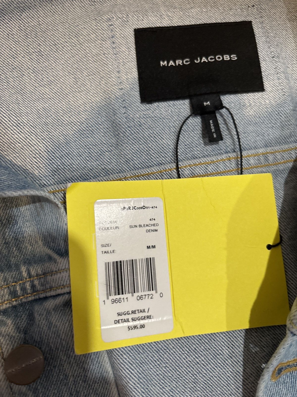 Marc Jacobs Marc Jacobs Sun Bleached Denim Jacket Size US M / EU 48-50 / 2 - 2 Thumbnail
