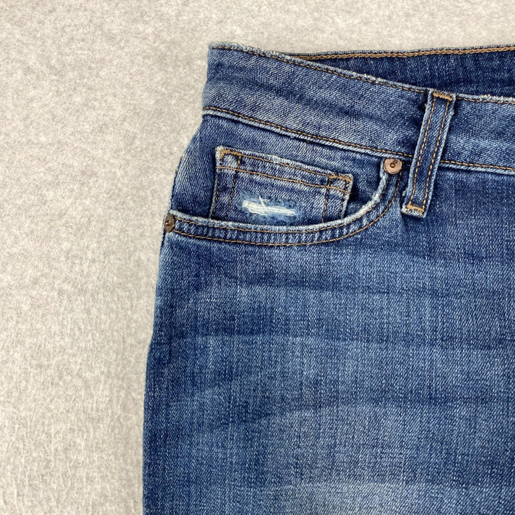 Vintage Joe's Jeans Womens Jeans 27 Blue Mid-Rise Skinny Distressed Stretch Cotton Denim Size 27" / US 4 / IT 40 - 3 Thumbnail