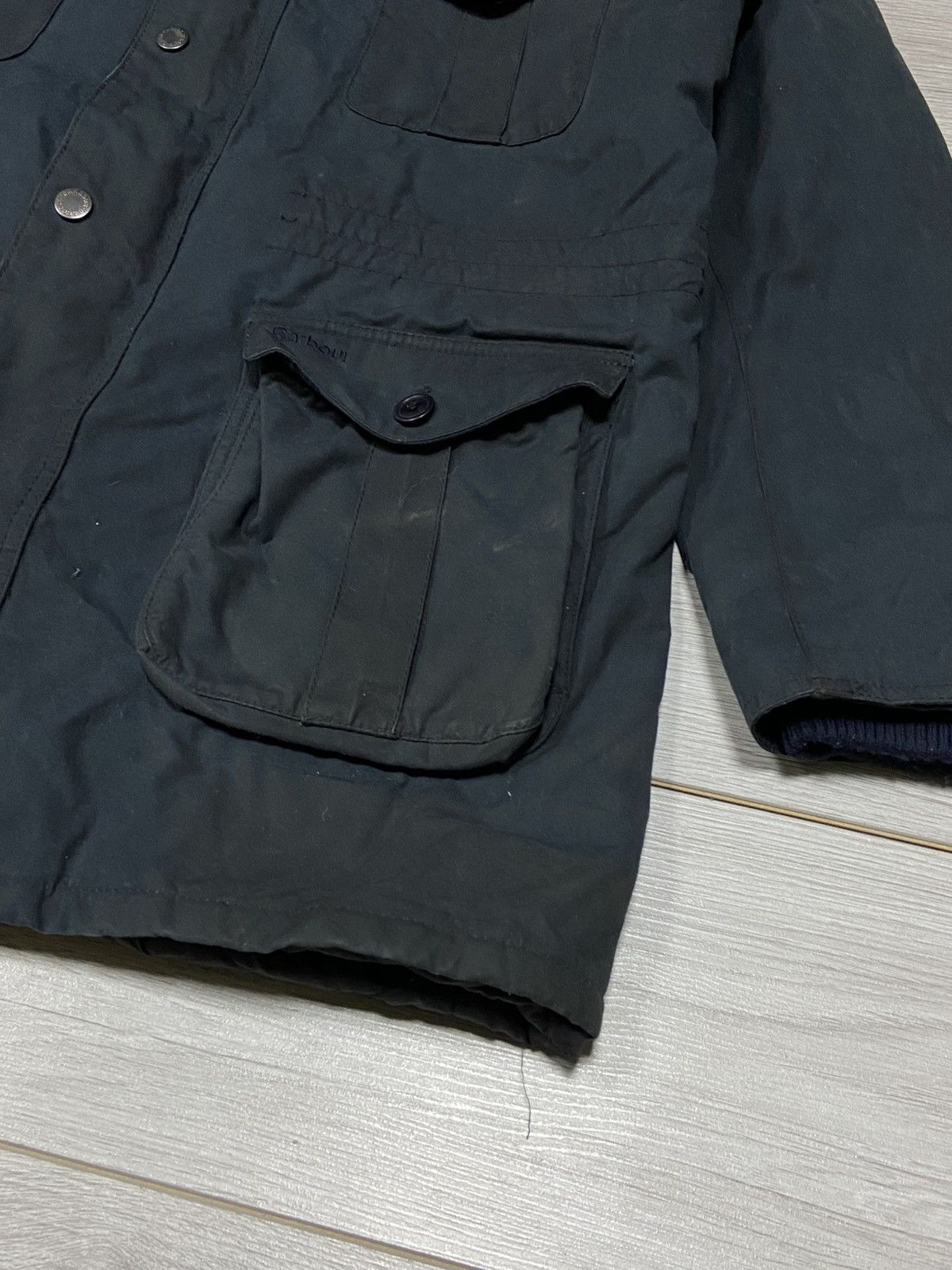 Barbour Barbour Oakum Wax Jacket Navy Waxed Cotton England Style Size US XL / EU 56 / 4 - 4 Thumbnail