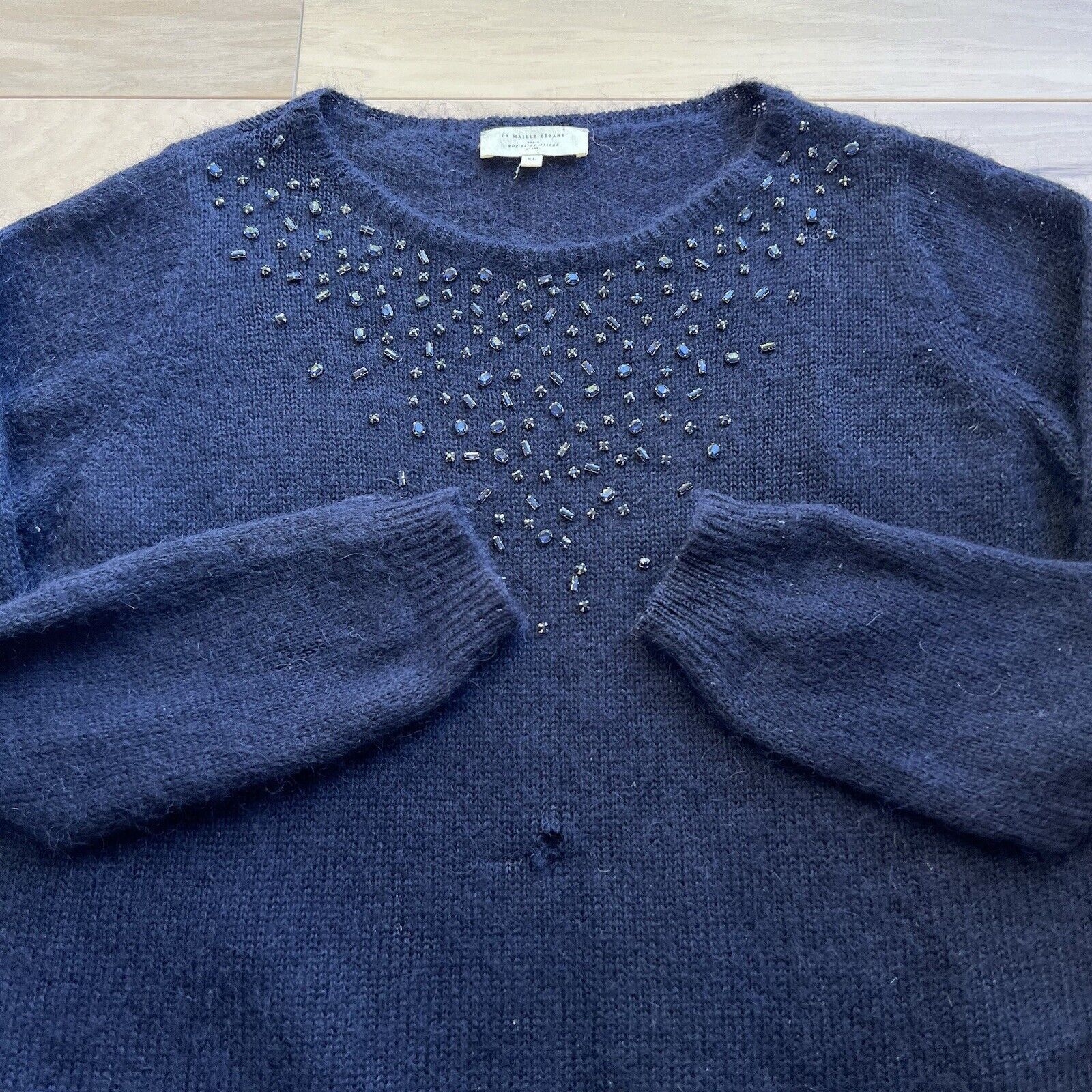 Sezane La Maille Sezane Sweater Women's XL Blue Mohair Wool Size XL / US 12-14 / IT 48-50 - 4 Thumbnail