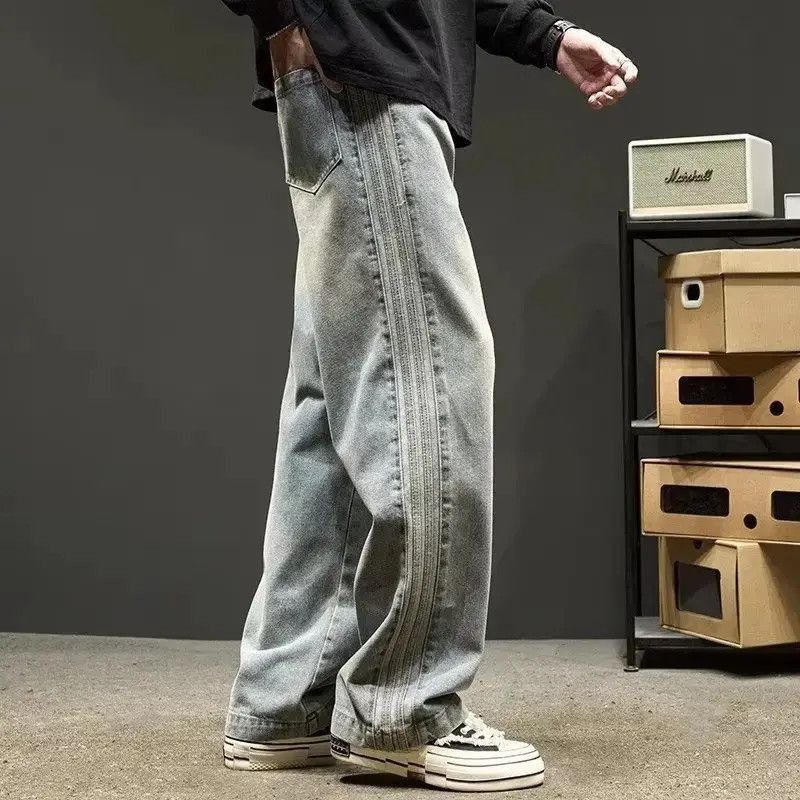 Japanese Brand High street washed baggy straight jeans trousers Size US 32 / EU 48 - 5 Thumbnail