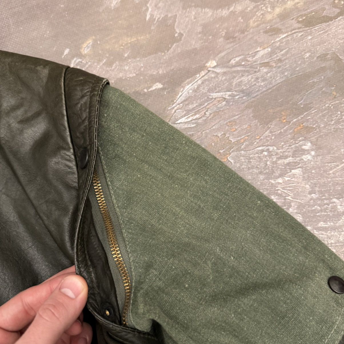 Vintage Vintage 90s Boxy Leather Avant Garde Japan Bomber Jacket Y2K Size US L / EU 52-54 / 3 - 7 Thumbnail