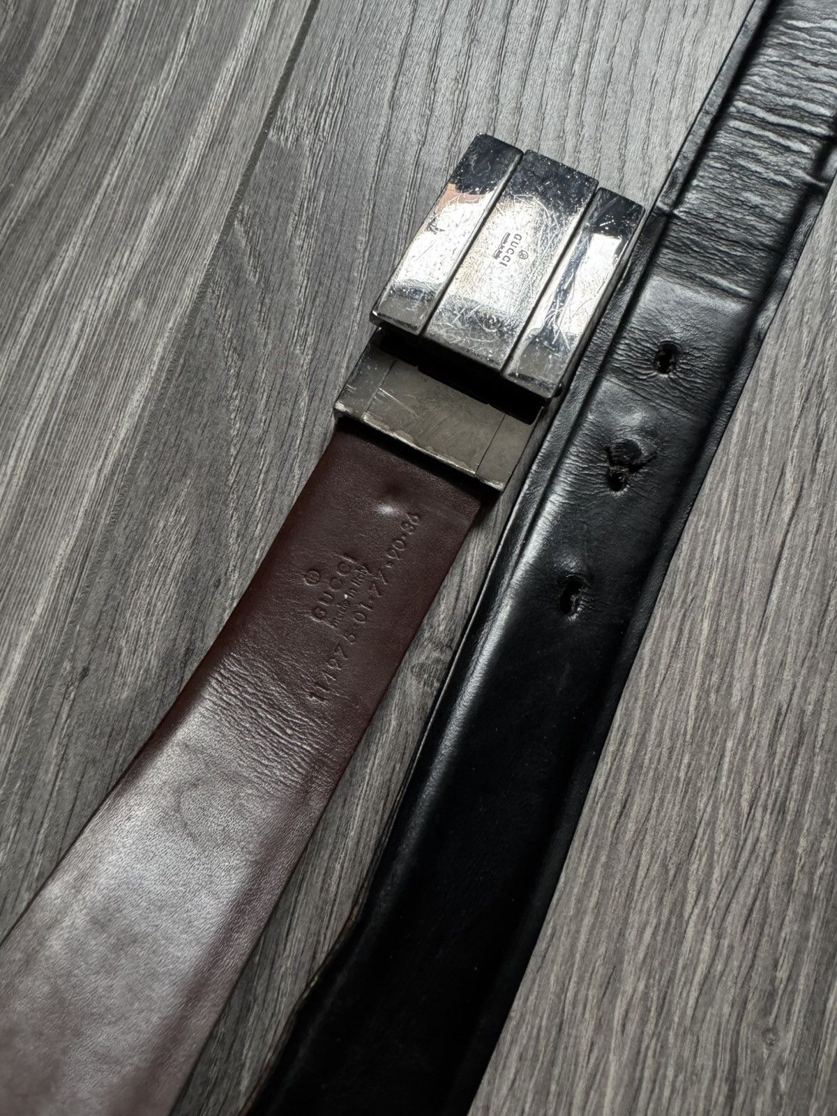 Gucci Gucci GG Brown/Black Reversible belt OS used condition Size ONE SIZE - 1 Thumbnail