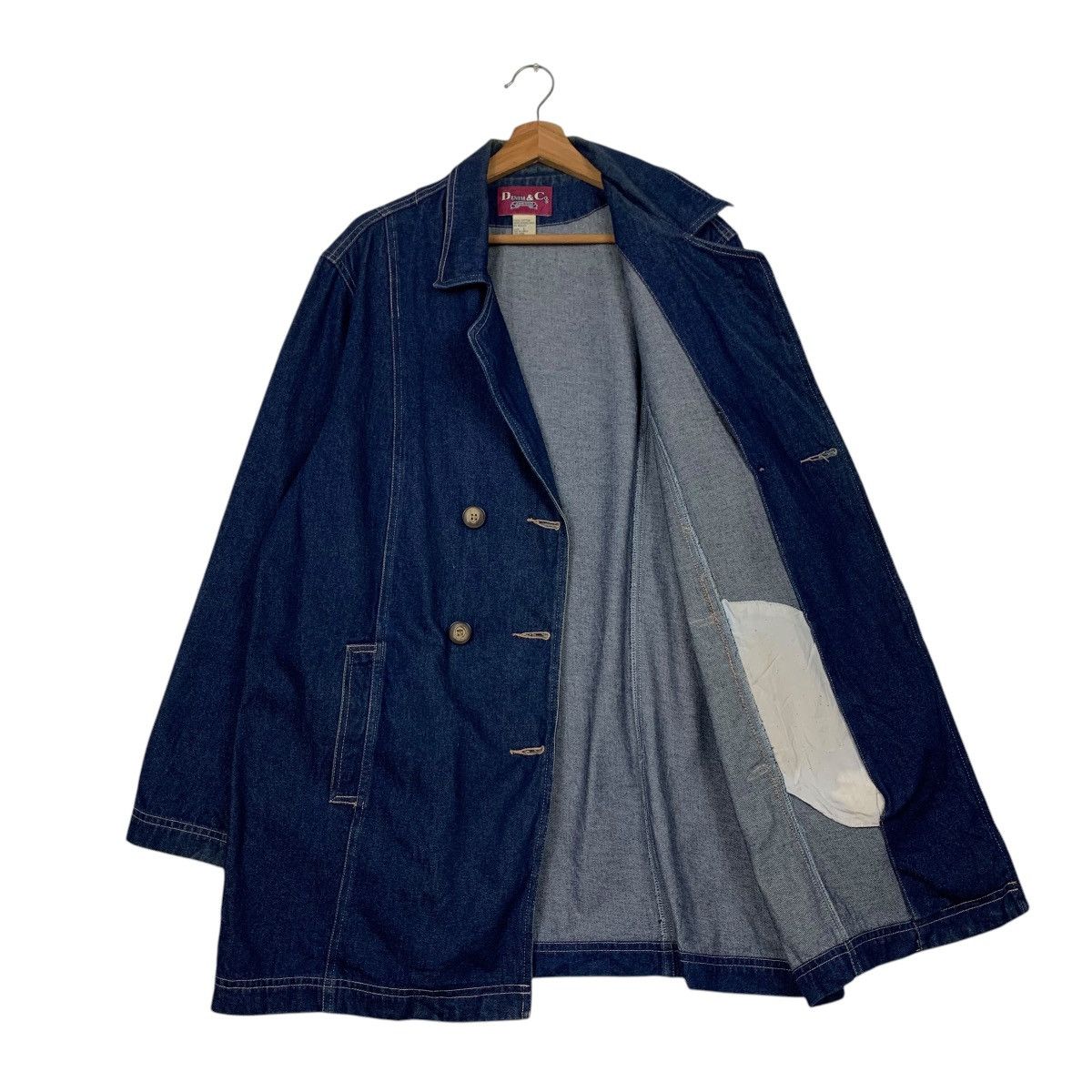Denim & Co. DENIM & CO Jeans Wear Double Breasted Denim Jacket #2178-C96 Size US L / EU 52-54 / 3 - 9 Thumbnail