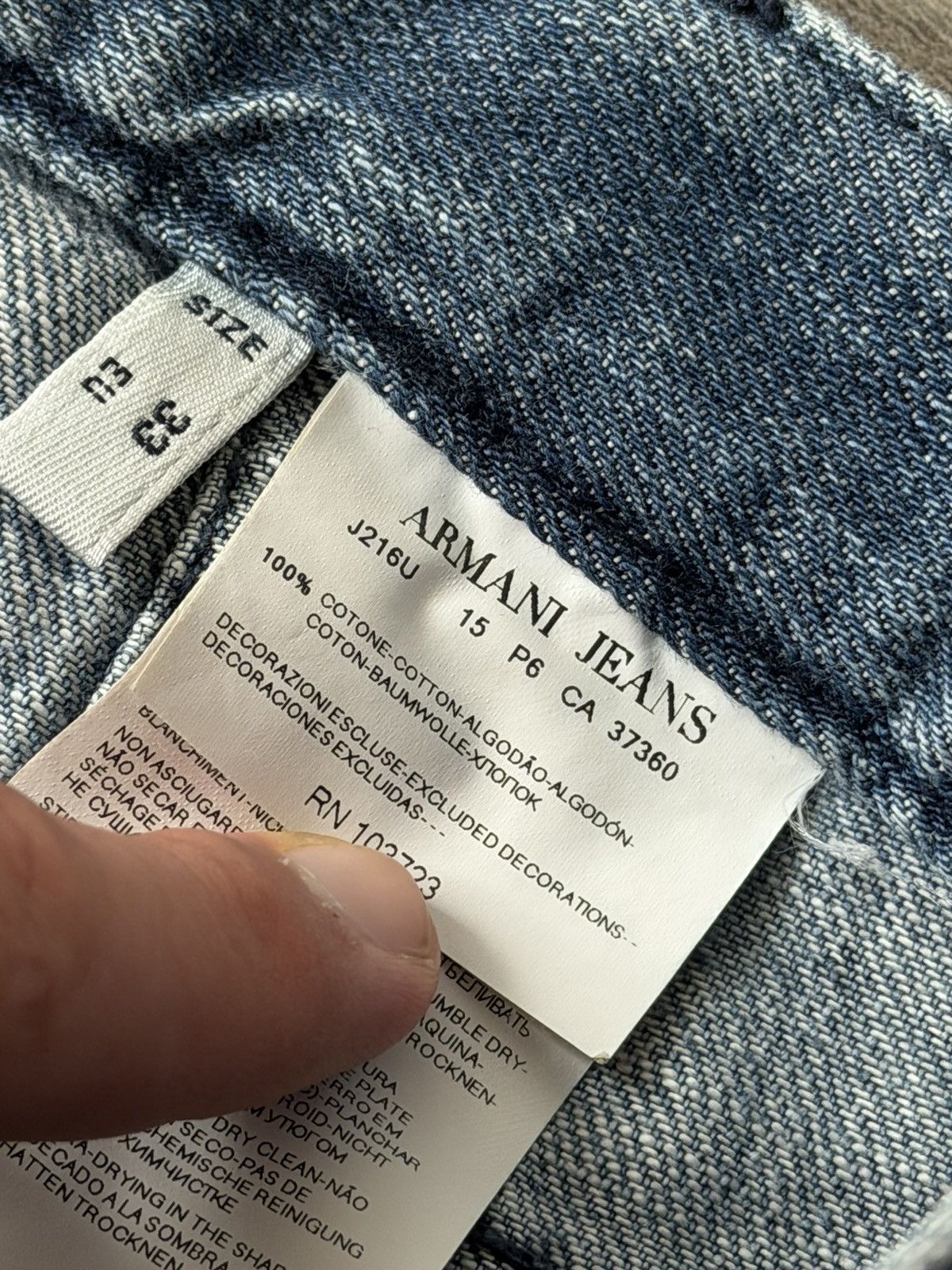 Armani Vintage Armani Jeans Avant Garde Opium Y2k White Jeans Size US 33 - 16 Thumbnail