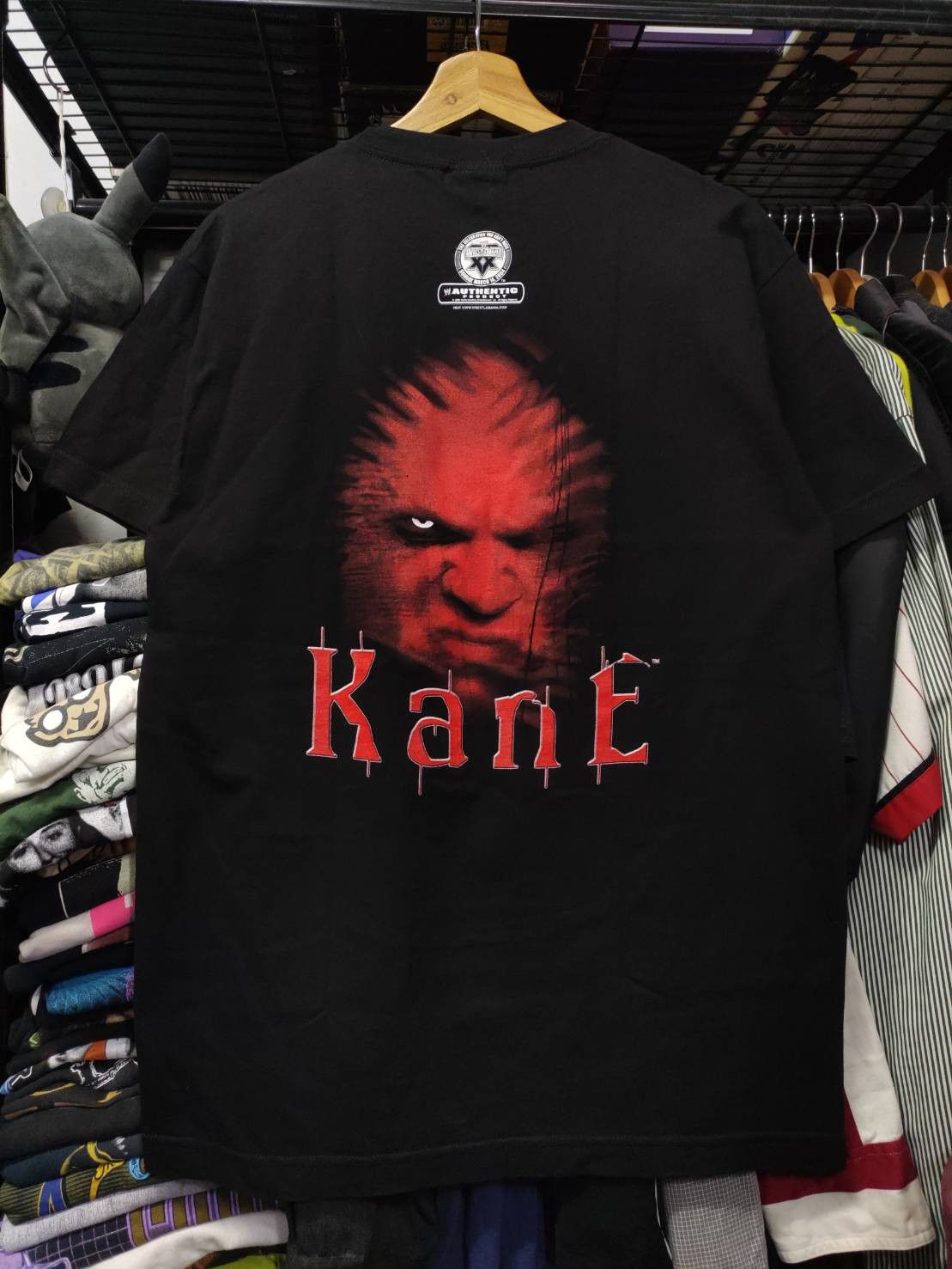 WWE Vtg 00's Kane " Face Your Fear " Wrestlemania Promo T-Shirt Size US M / EU 48-50 / 2 - 10 Thumbnail