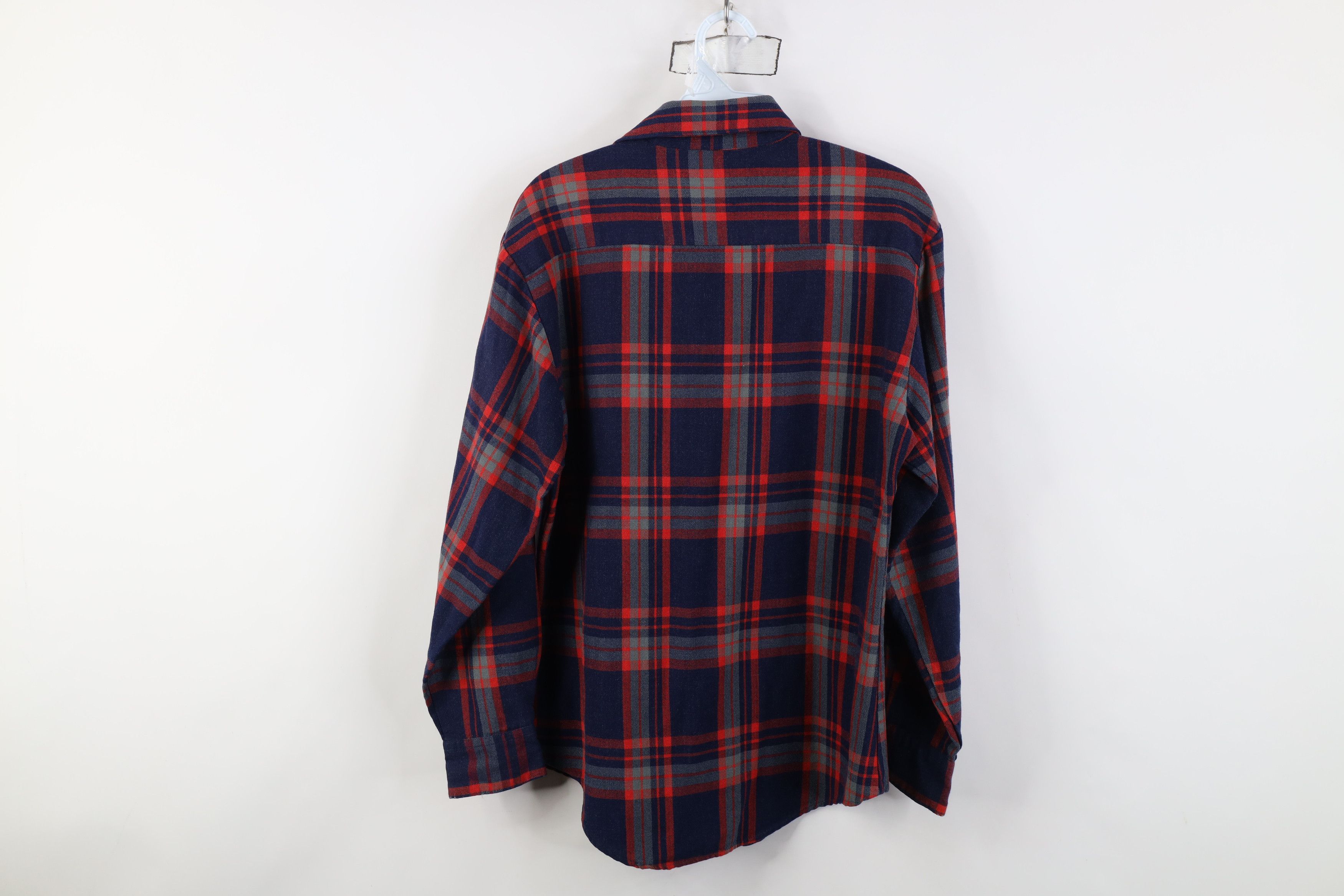 Vintage Vintage 70s Streetwear Wool Blend Knit Button Shirt Plaid Size US M / EU 48-50 / 2 - 11 Thumbnail