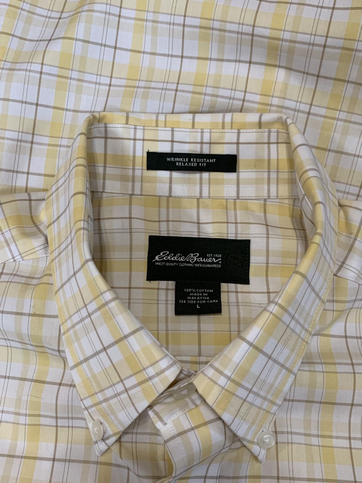 Eddie Bauer SzL-Eddie Bauer Relaxed Fit Short Sleeve Button Up Plaid Size US L / EU 52-54 / 3 - 19 Thumbnail