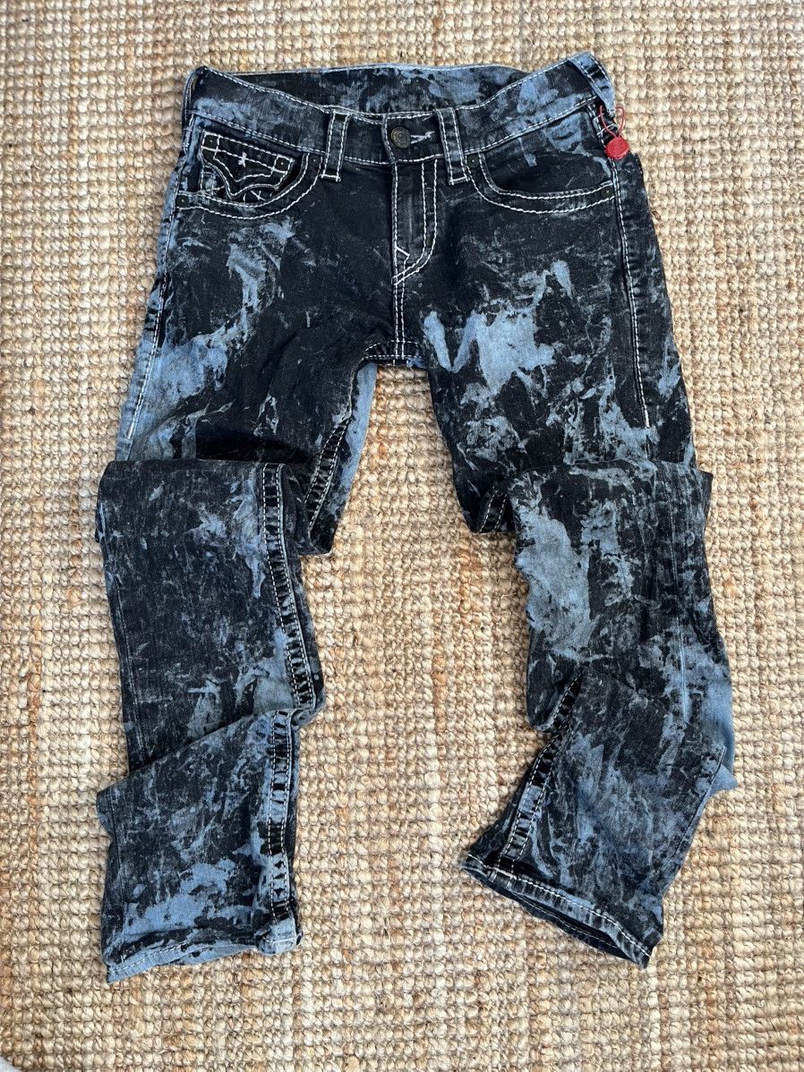 True Religion True Religion Big T Acid Wash Jeans “Ascot Grey” Size US 28 / EU 44 - 2 Thumbnail